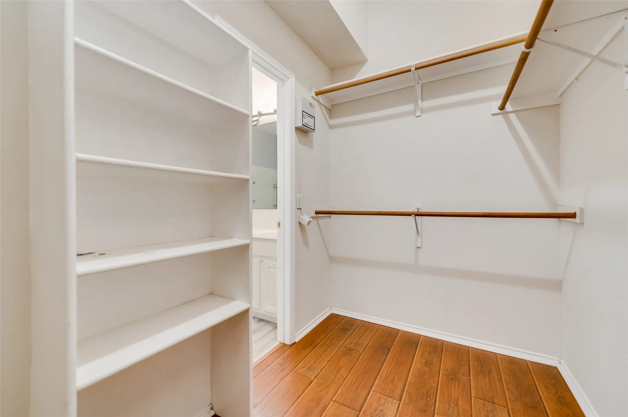 Master bed closet