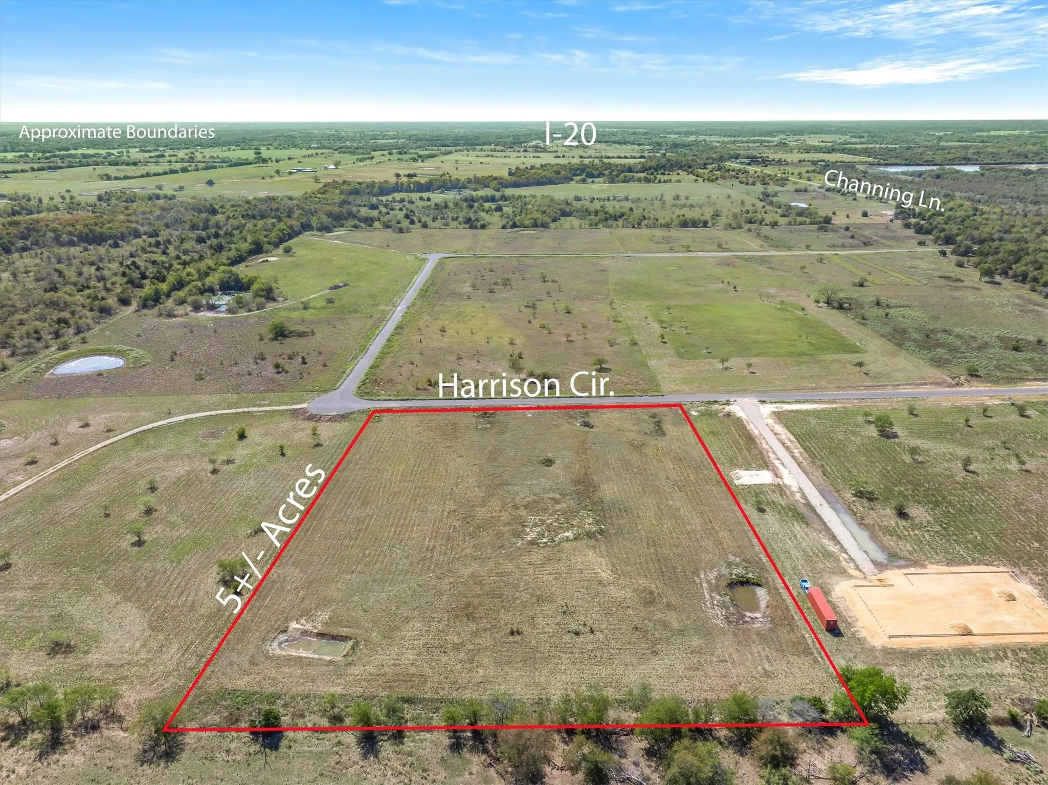 5+/- acre lot with established Harrison Cir