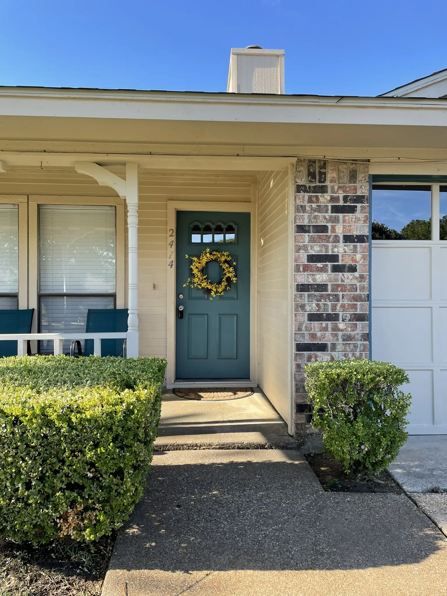 Relax on the covered front porch.
