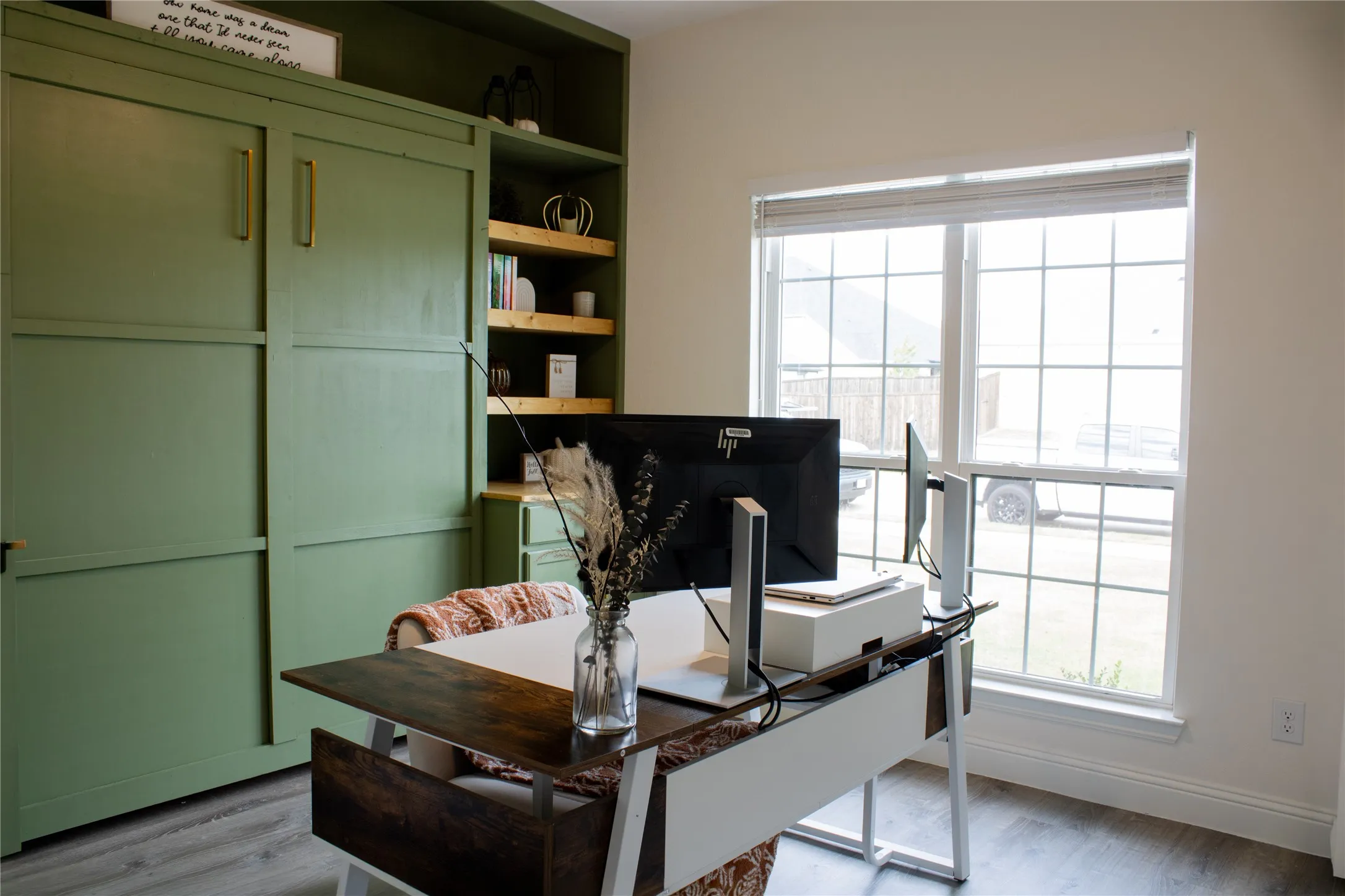 Bedroom with Murphy bed.