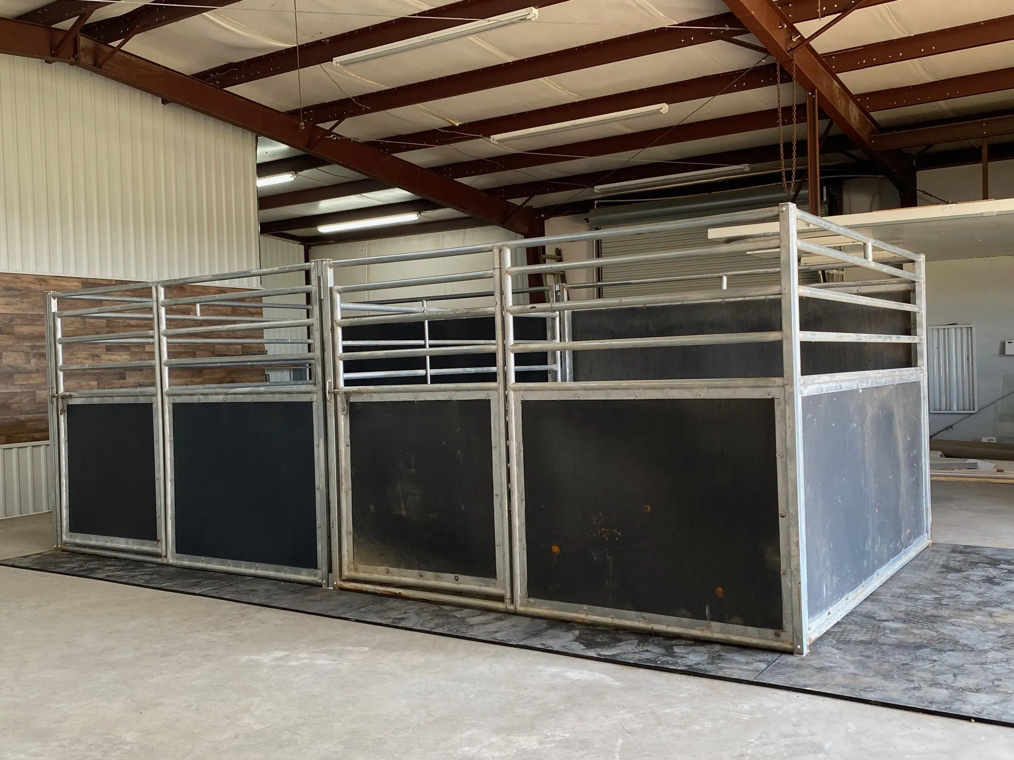 View of horse barn