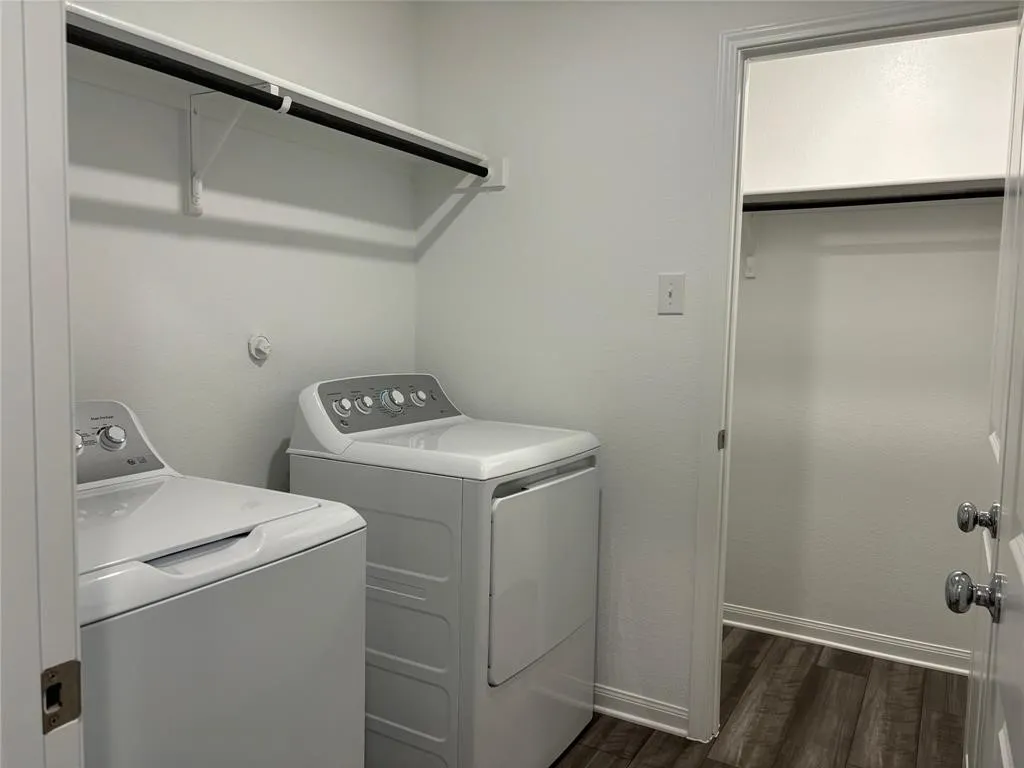Laundry room with HUGE walk-in closet as a bonuse!