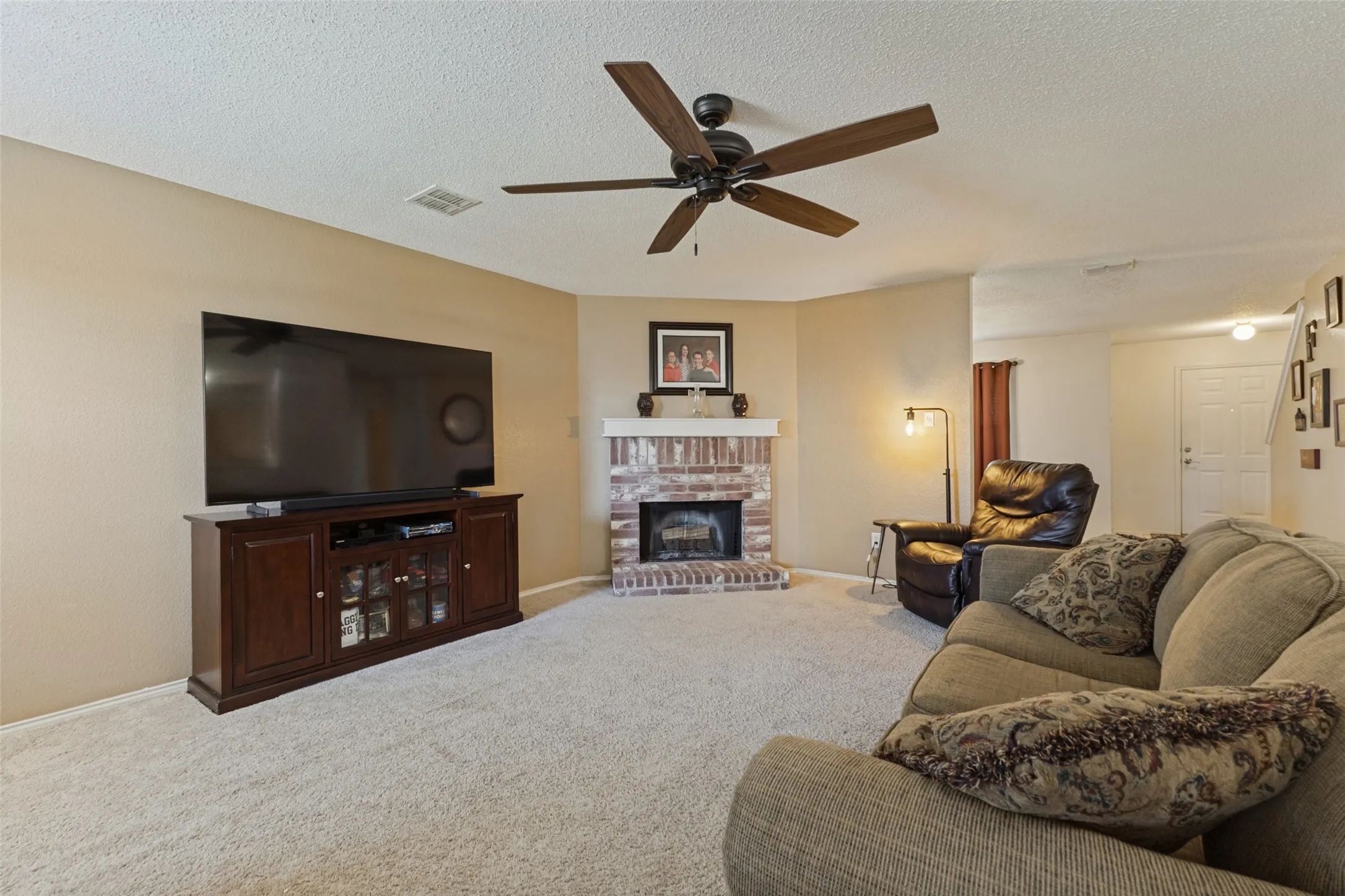 Wood burning corner fireplace