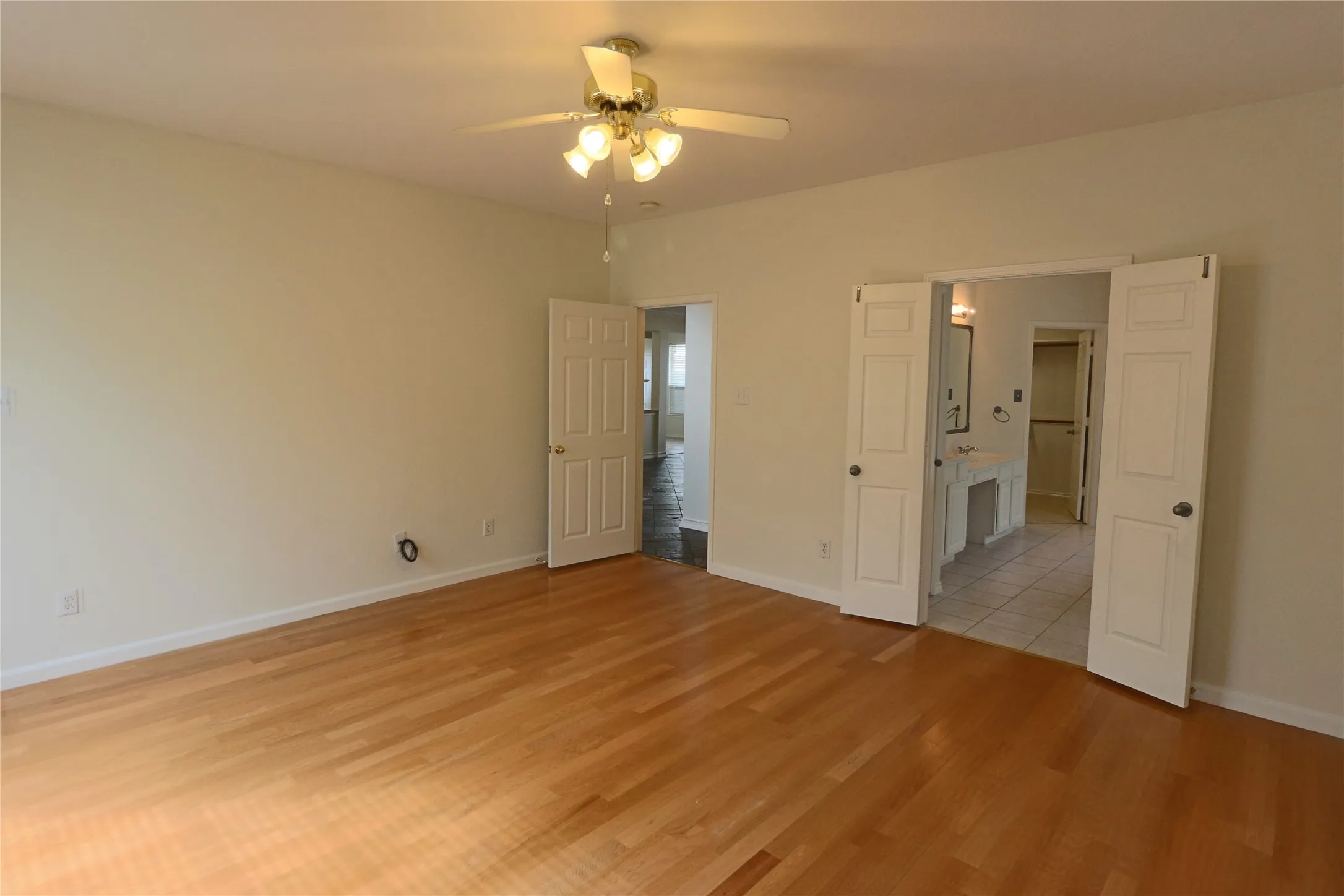Another view of the primary bedroom with private entrance.