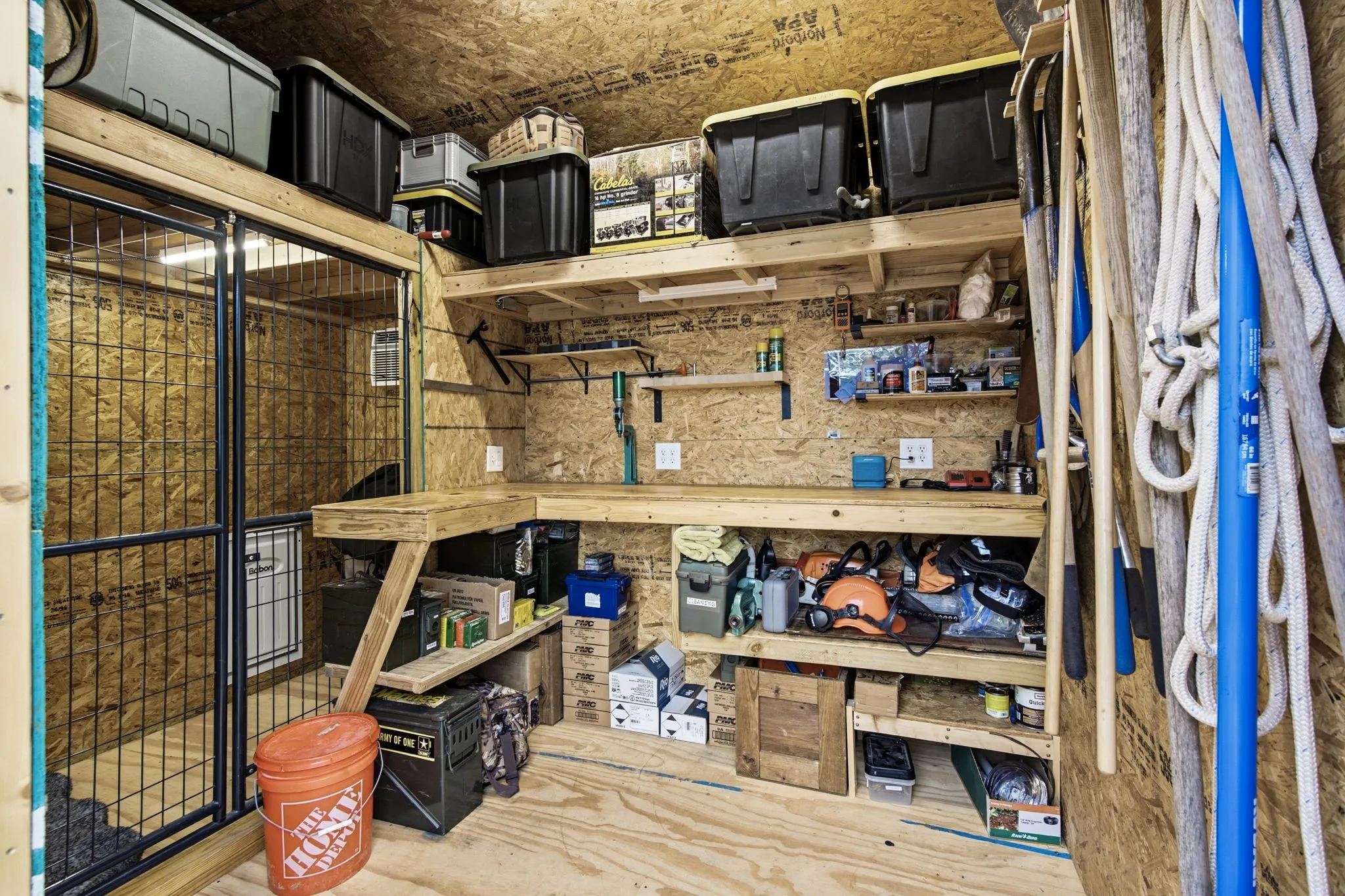 Outbuilding with climate controlled dog kennel