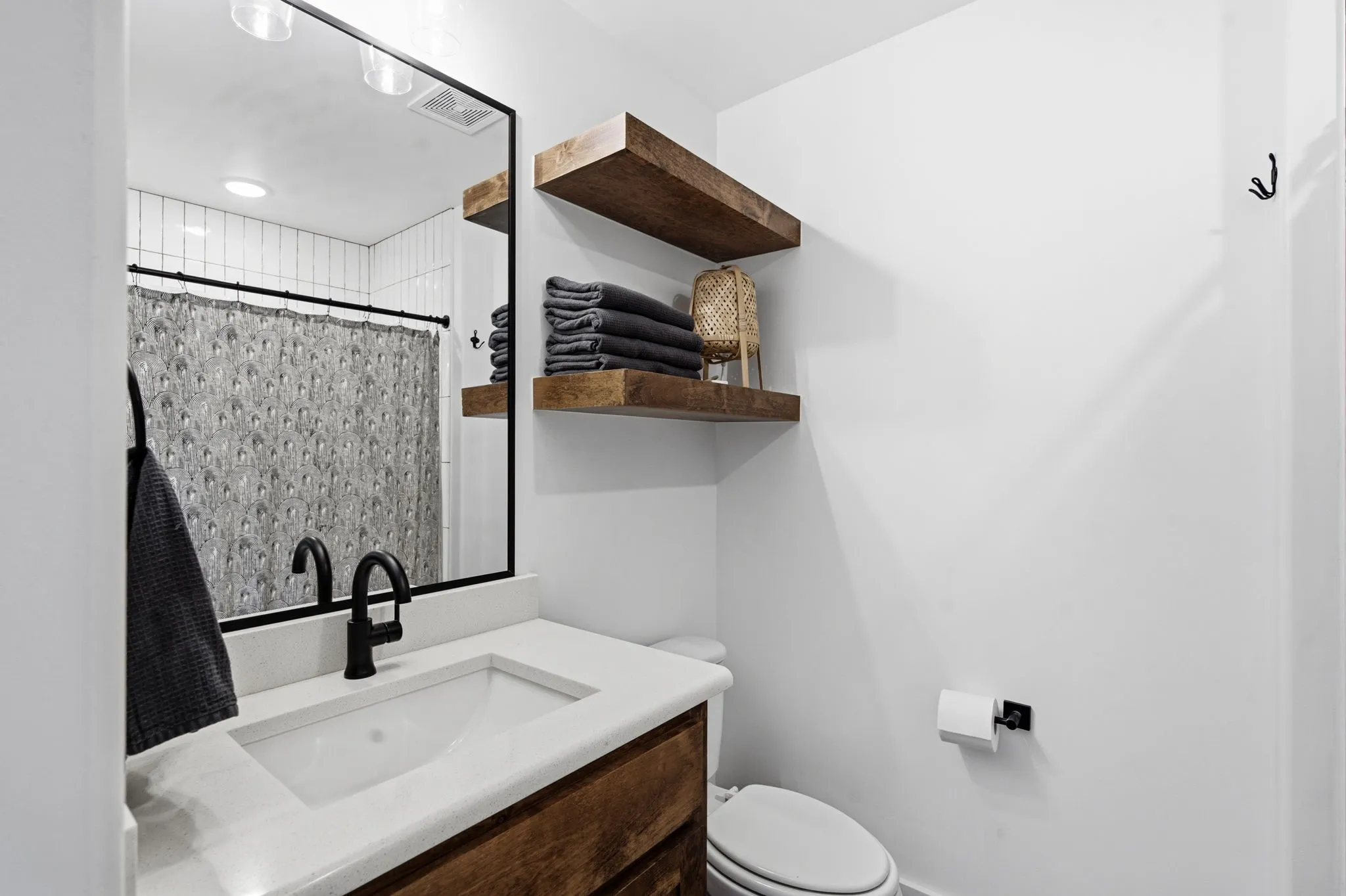 Upstairs full bath with tub and shower
