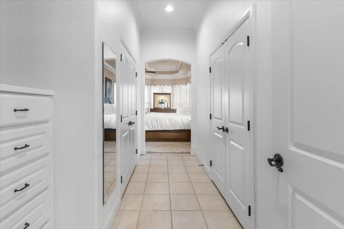 Hallway towards the master bath