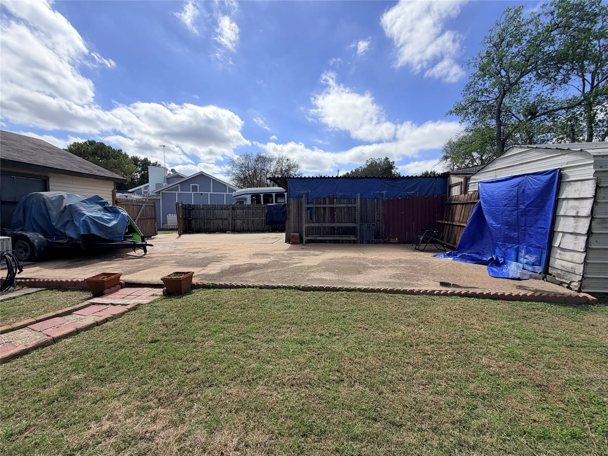 Back yard rv/boat storage