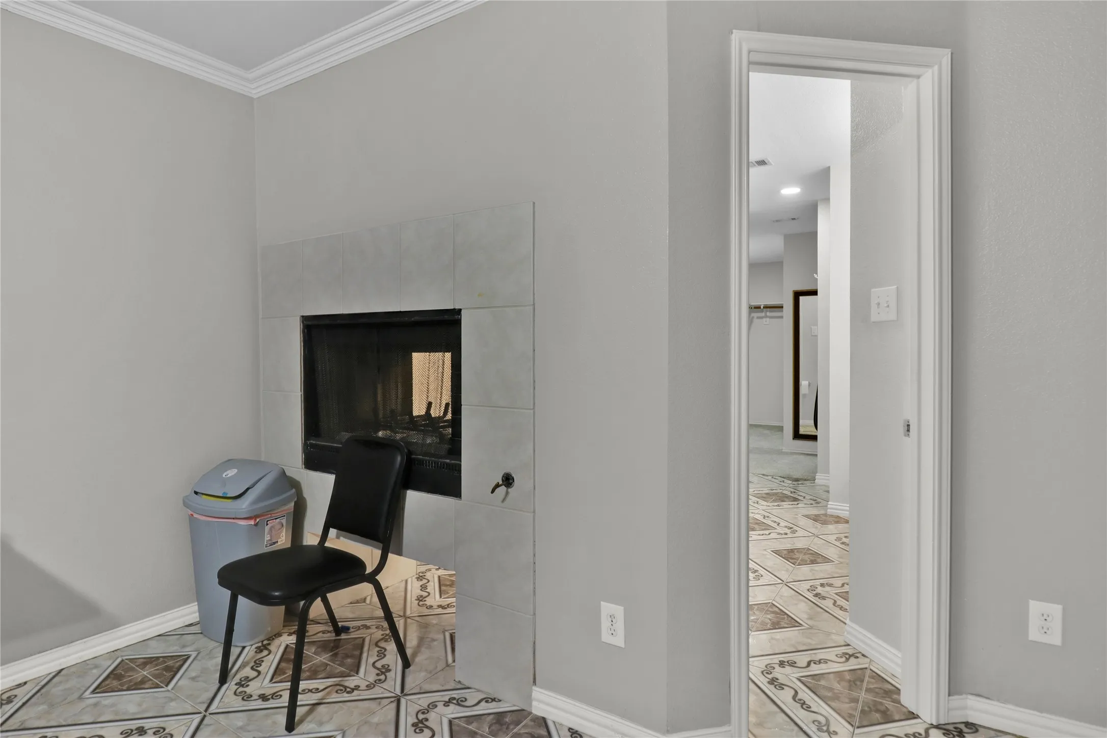 Fireplace for master bedroom and master bath.