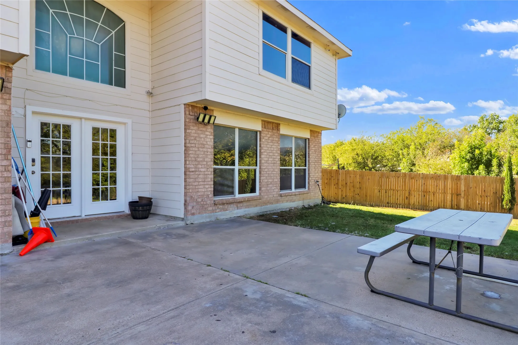 Extended patio for entertaining.