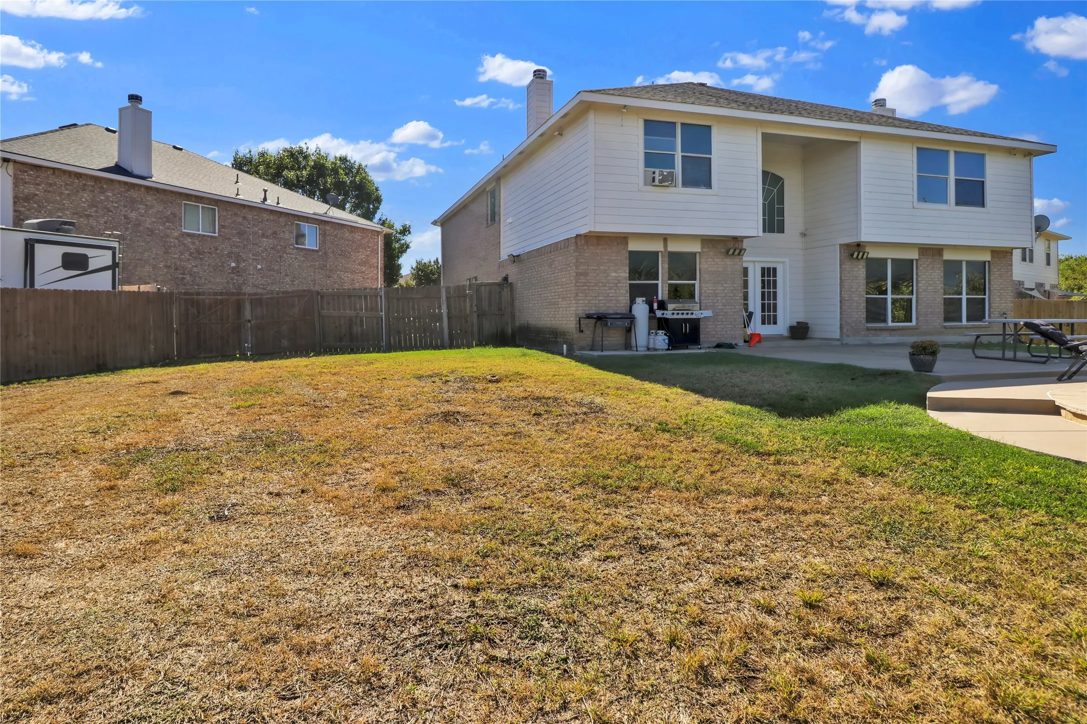Large back yard!