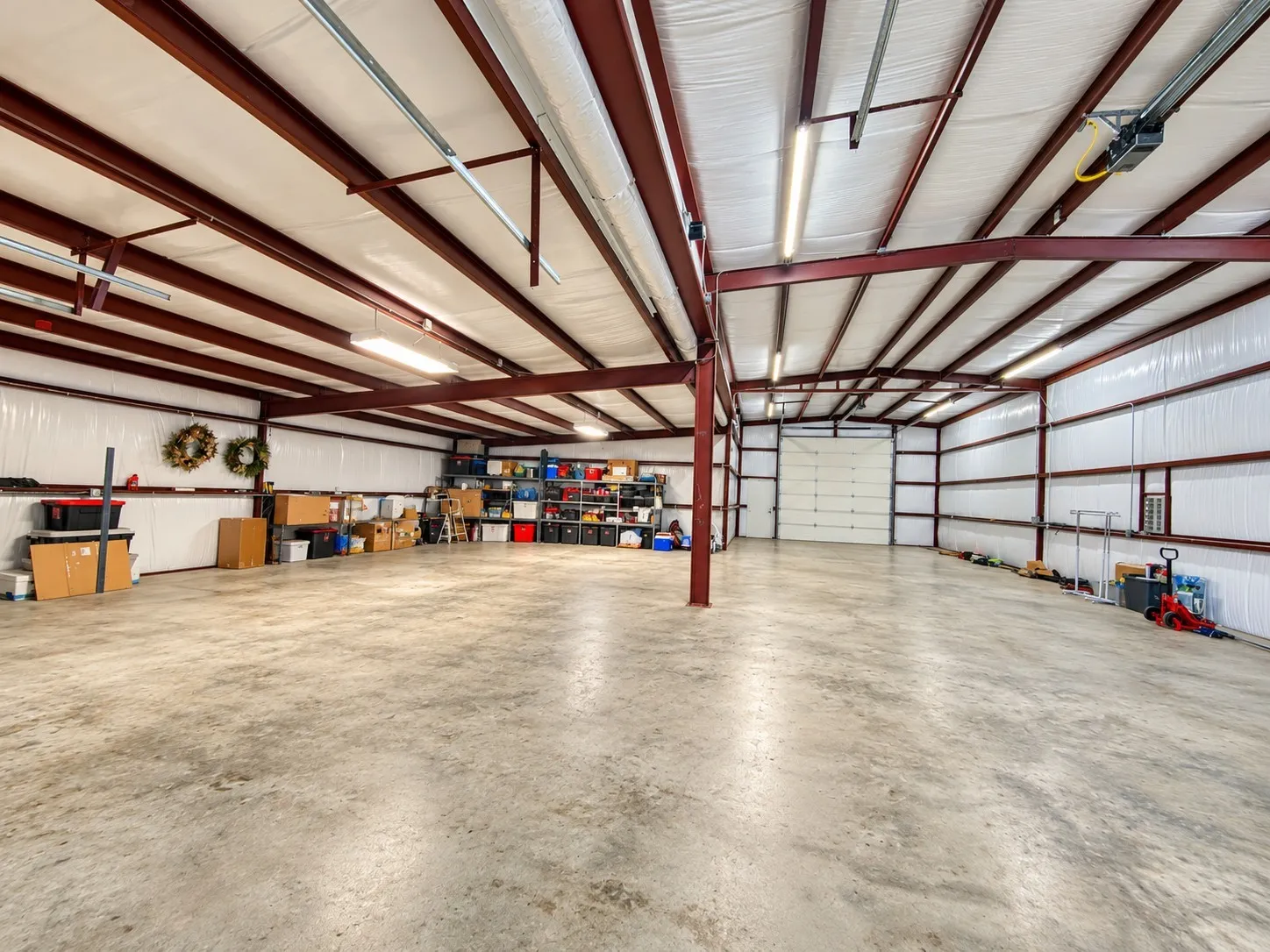 Metal building with different height bays.
