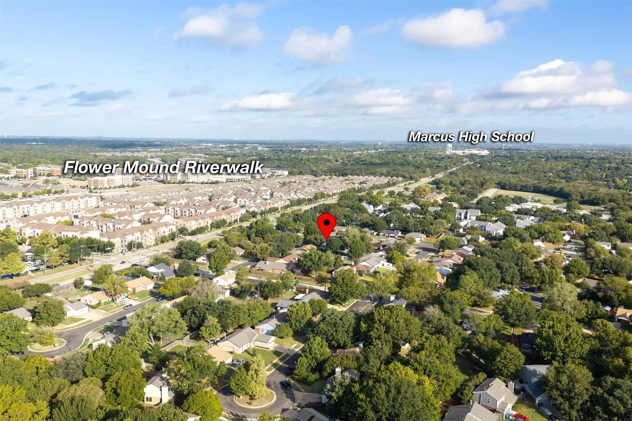 Minutes from the shops and restaurants at Flower Mound Riverwalk.