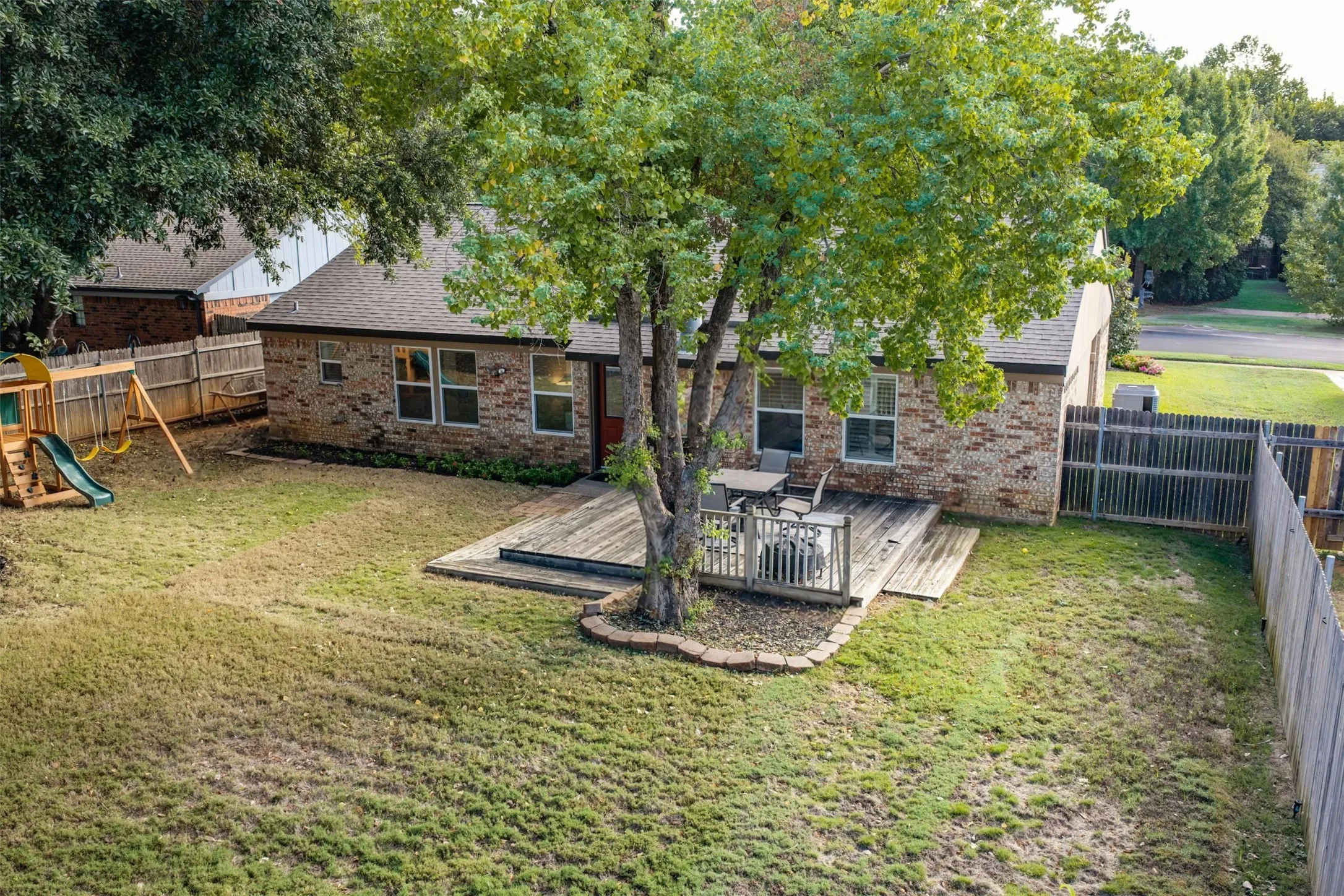 The backyard from above.