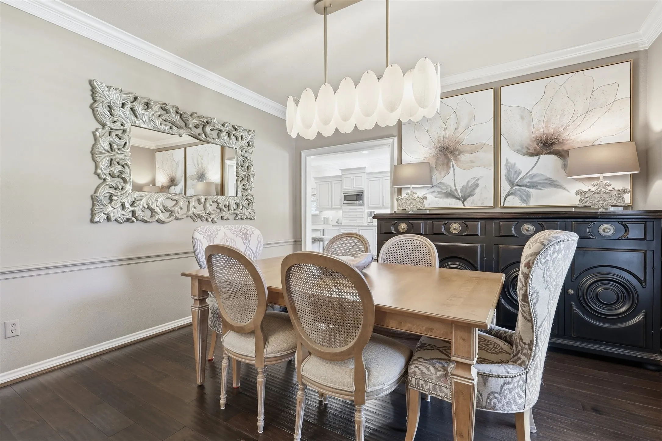 Spacious dining room for the holidays
