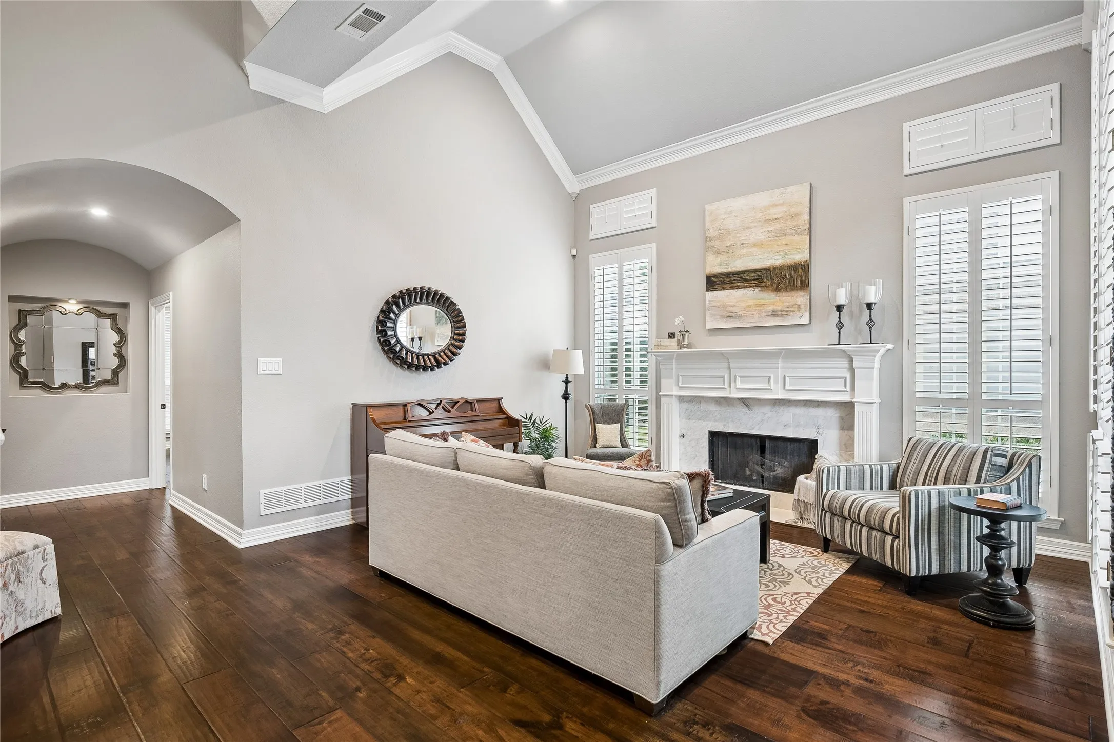 with fireplace