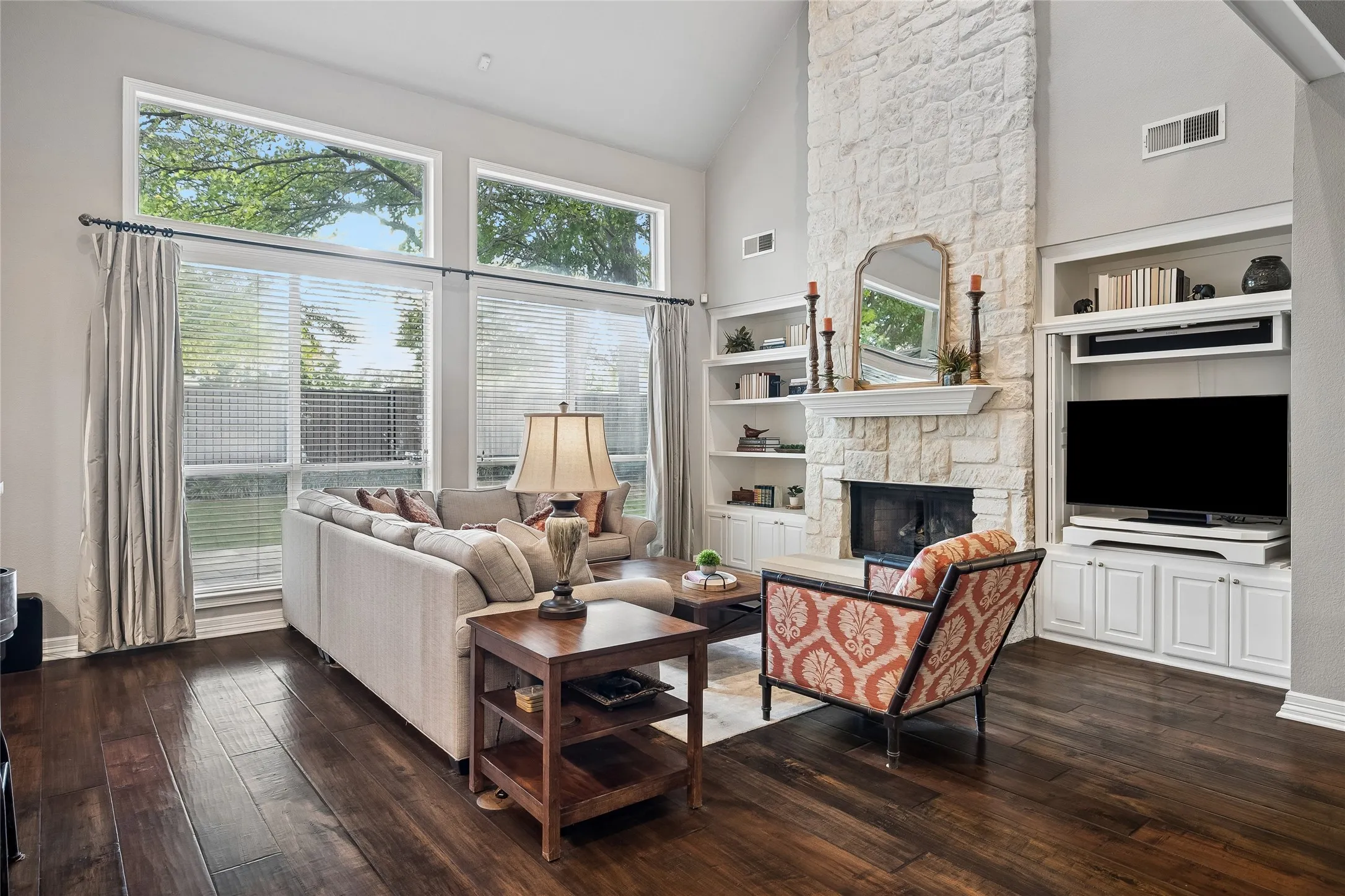 With Fireplace and BuiltIns
