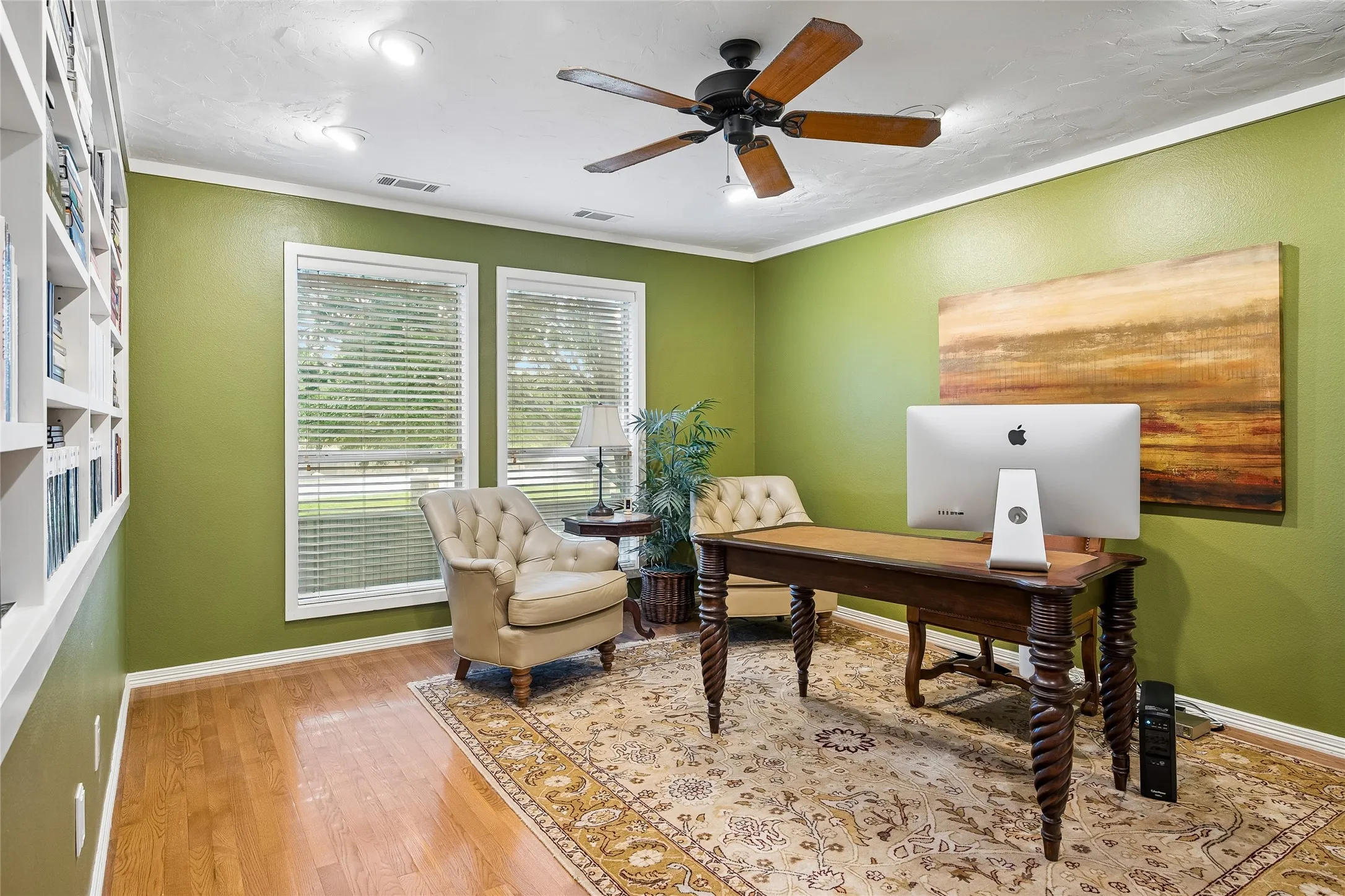 Bedroom #5, can be used as Office, with built in bookshelves, 2nd Floor