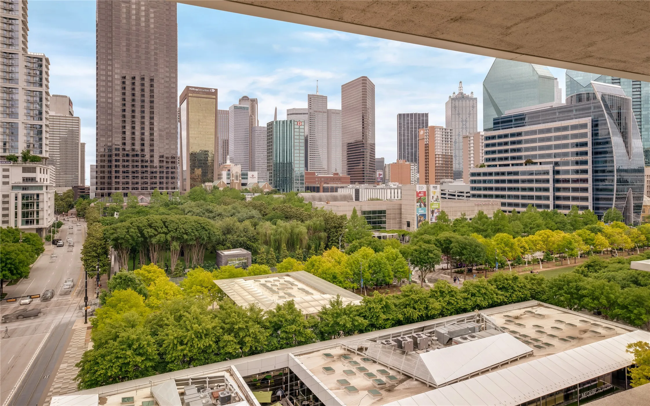 View from rooftop terrace available for entertaining.
