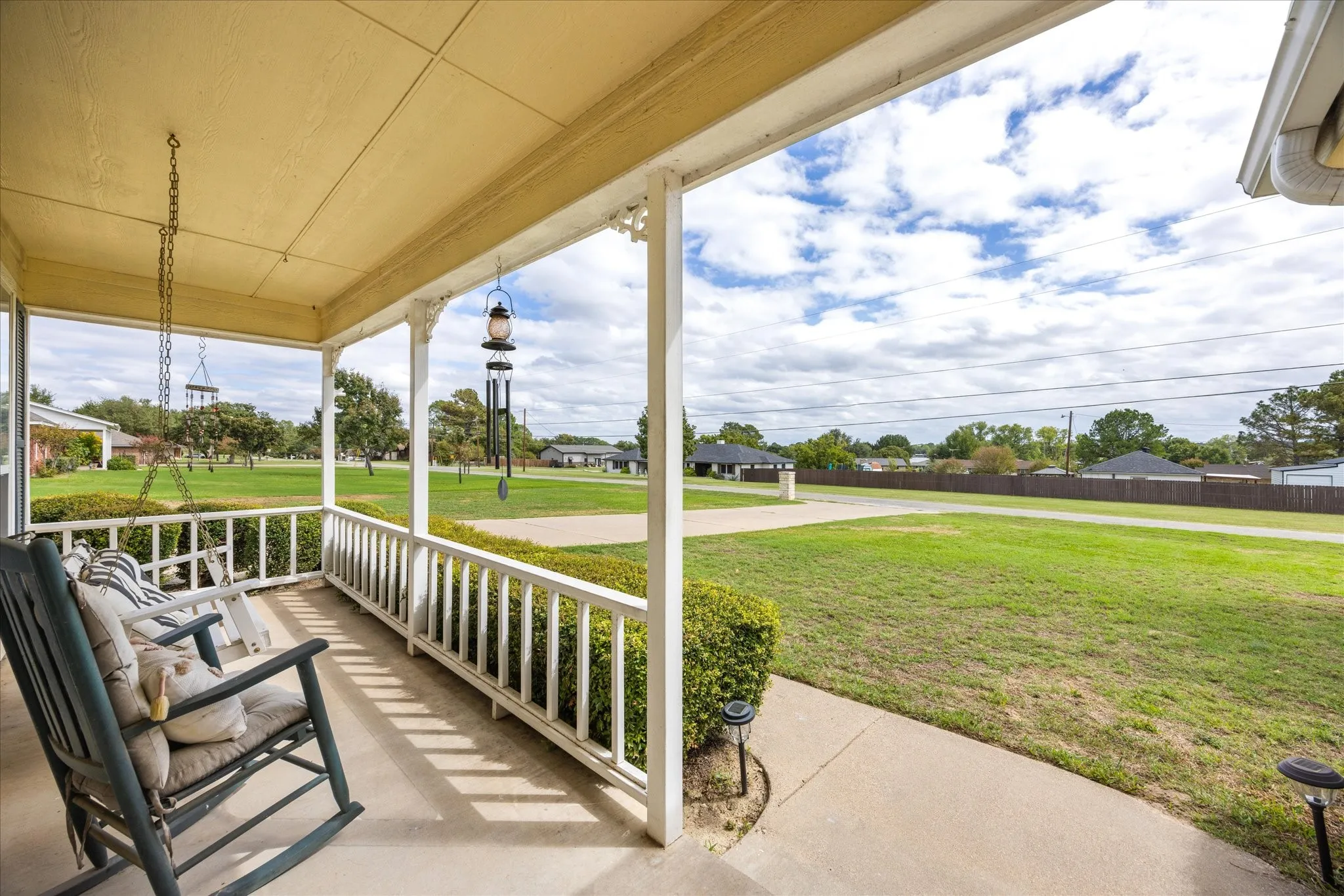 Front Porch where you can watch fireworks at the holidays.
