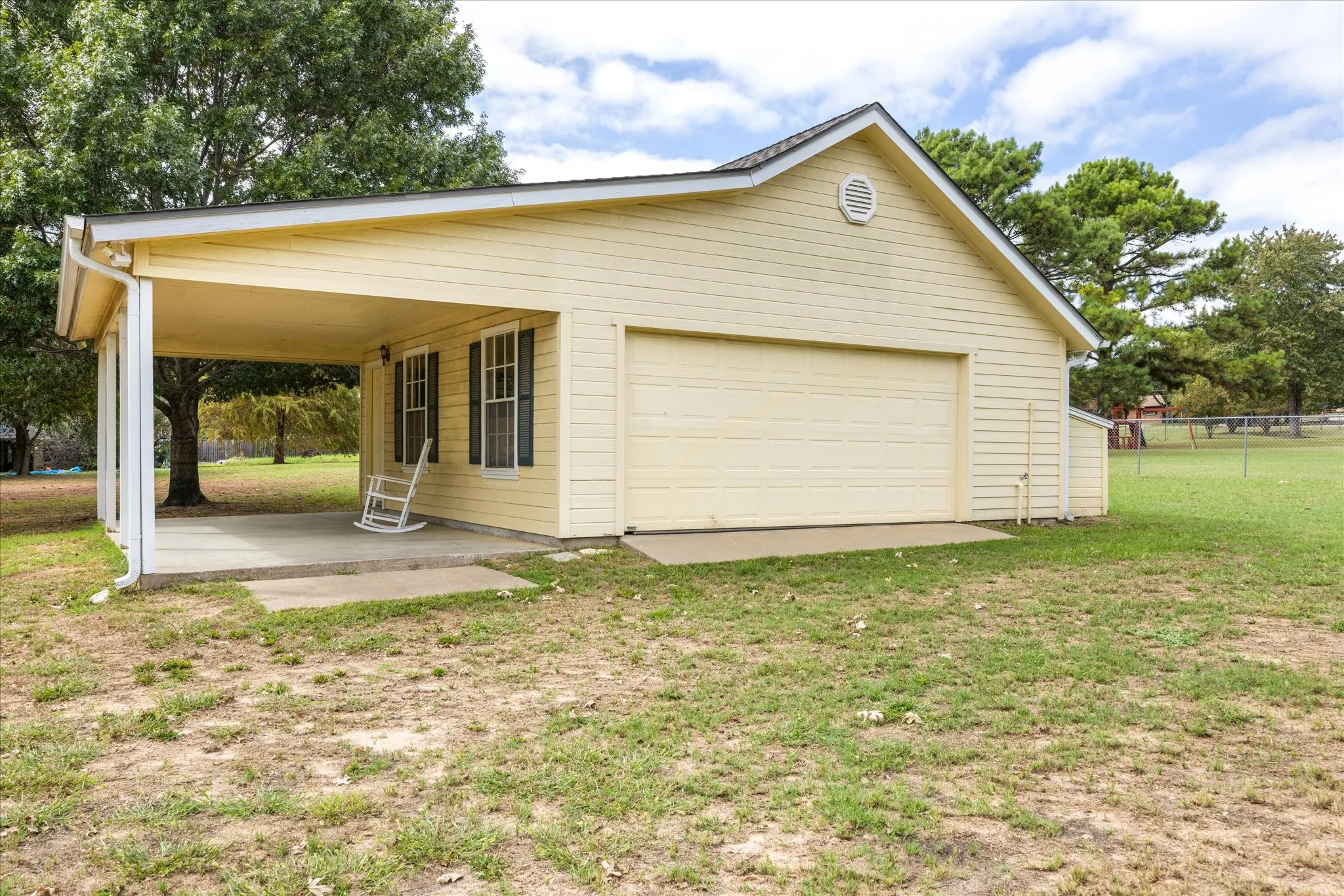 Currently being used as 1-car garage and workshop.  But, it could be your Man Cave or She Shed, easily.
