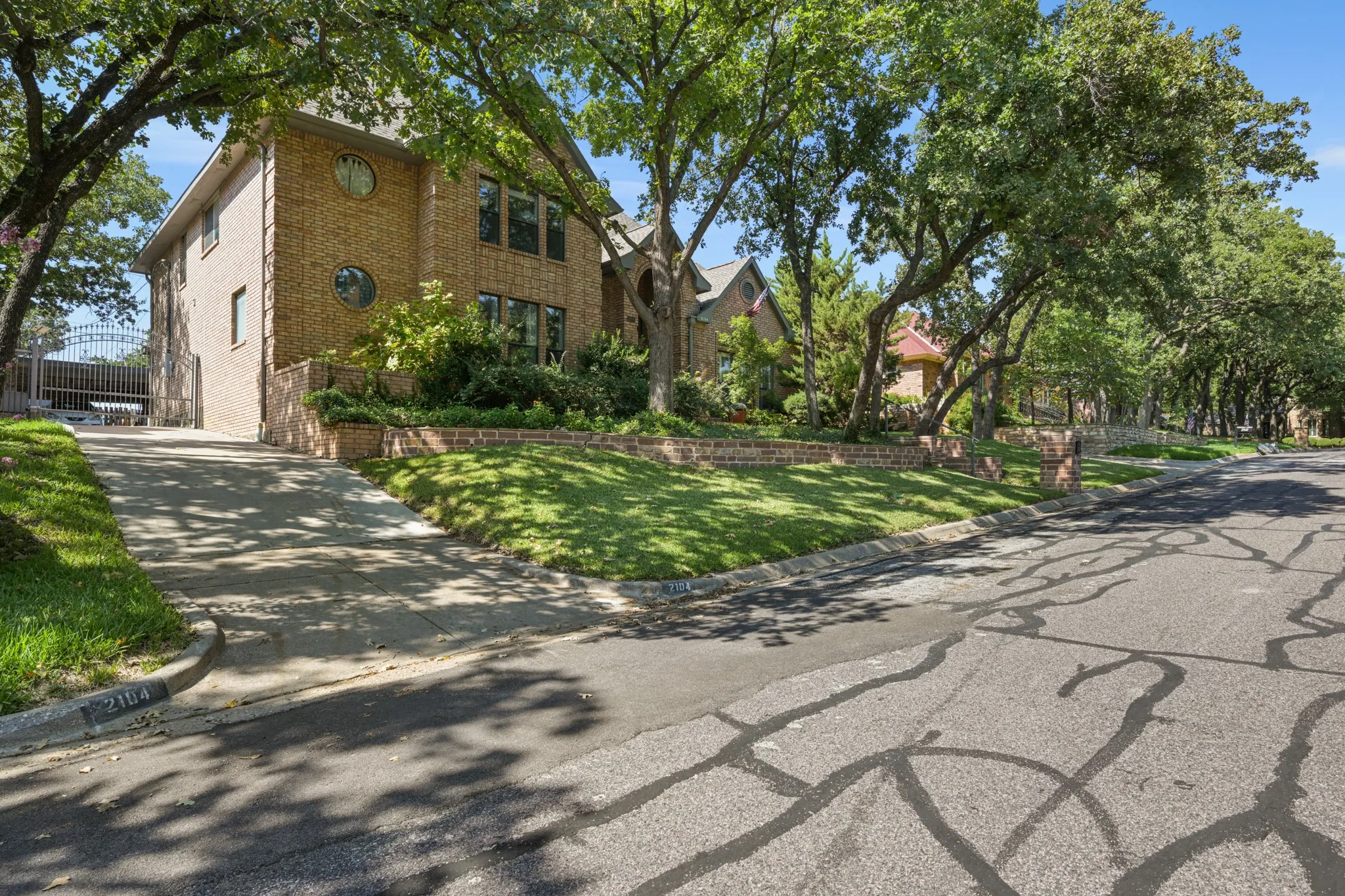 Stunning home with gated driveway.