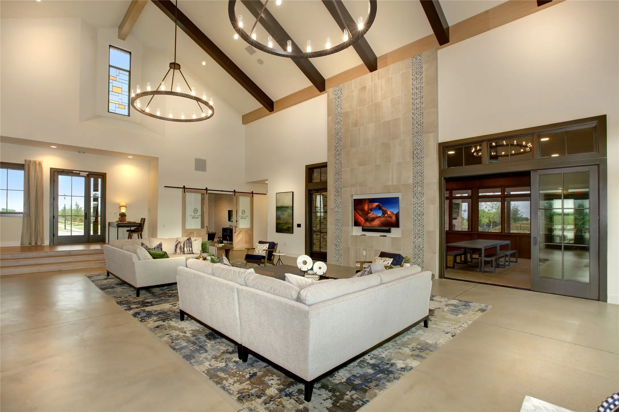 Community lobby inside the amenity center
