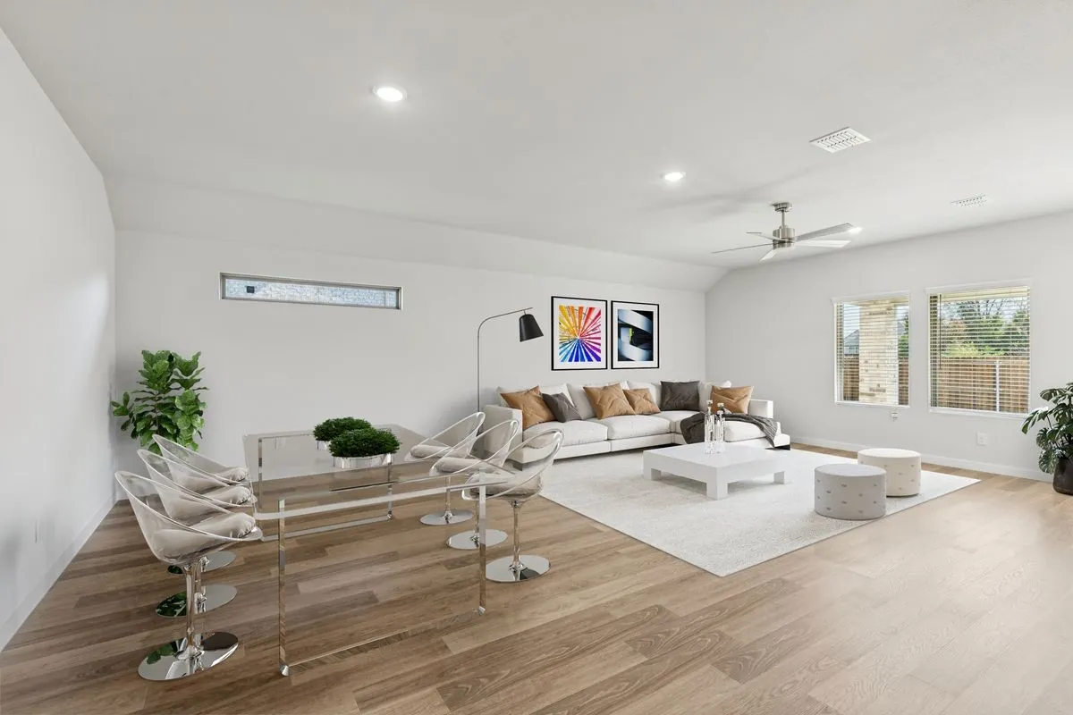 Living and Dining Rooms in the Oscar home plan – REPRESENTATIVE PHOTO