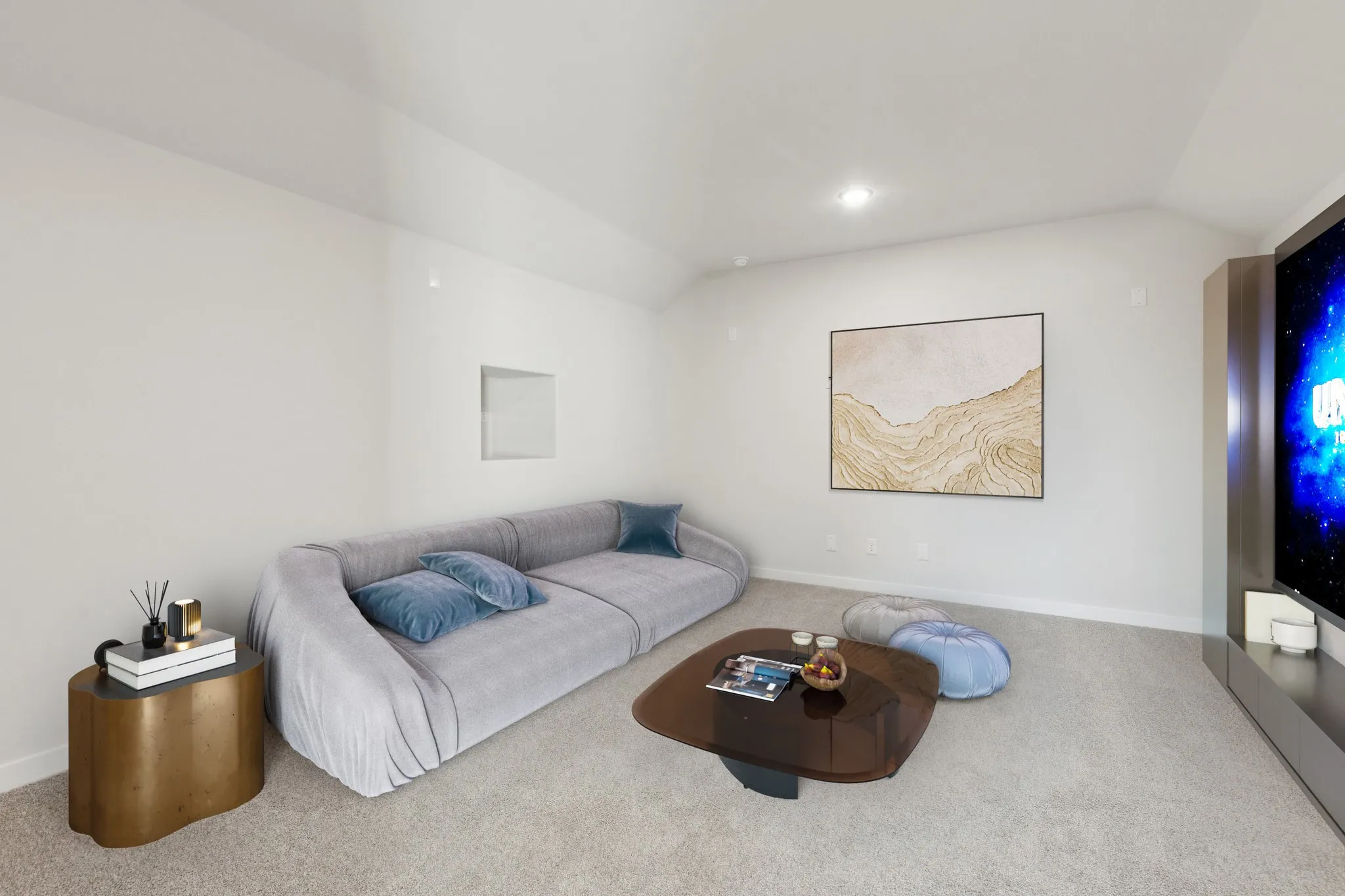 Media room in the Masters home plan – REPRESENTATIVE PHOTO