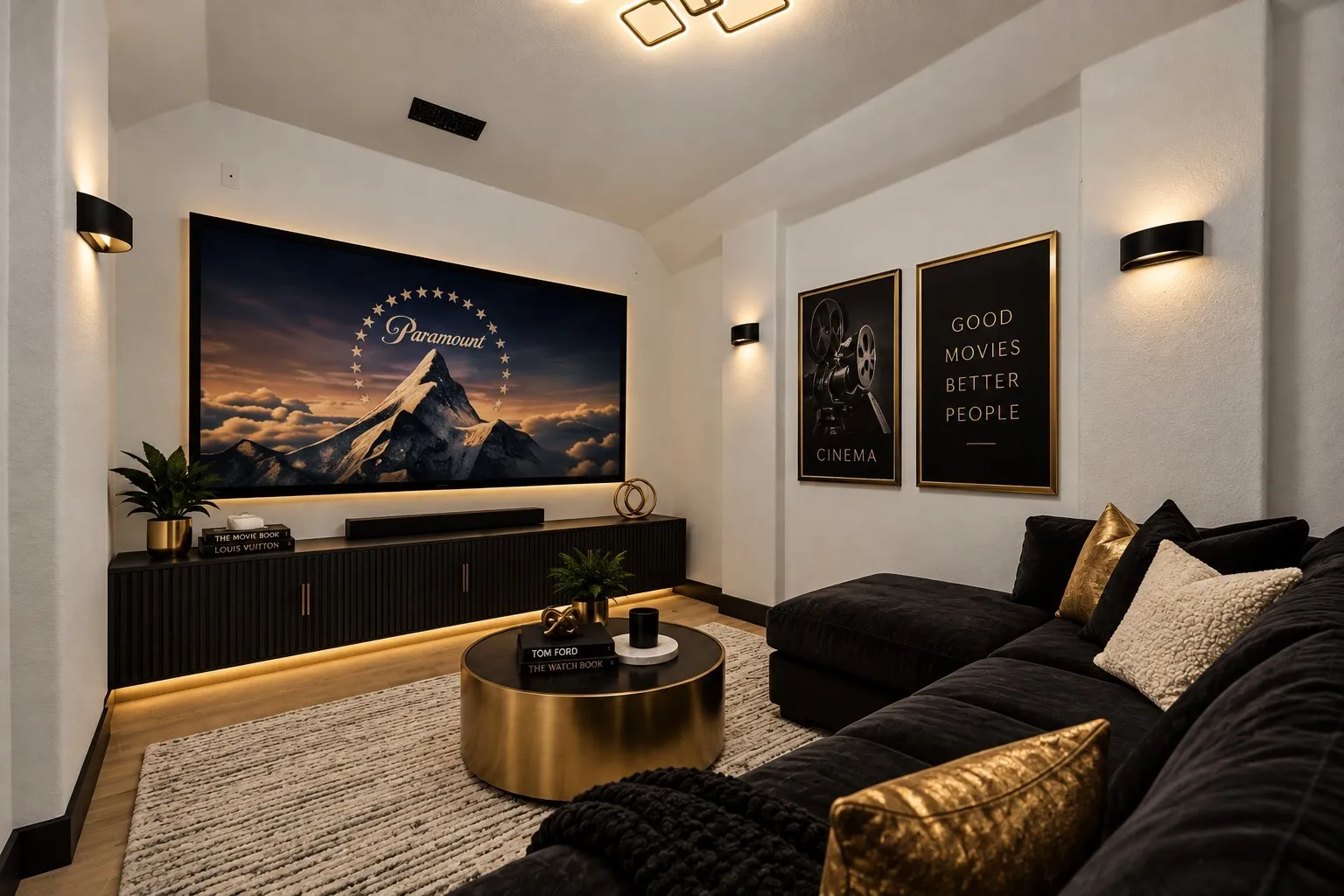 Media Room—Virtually Staged