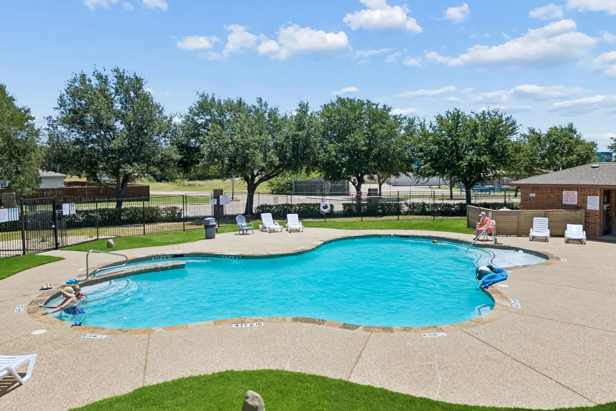 Community pool just around the corner from the home