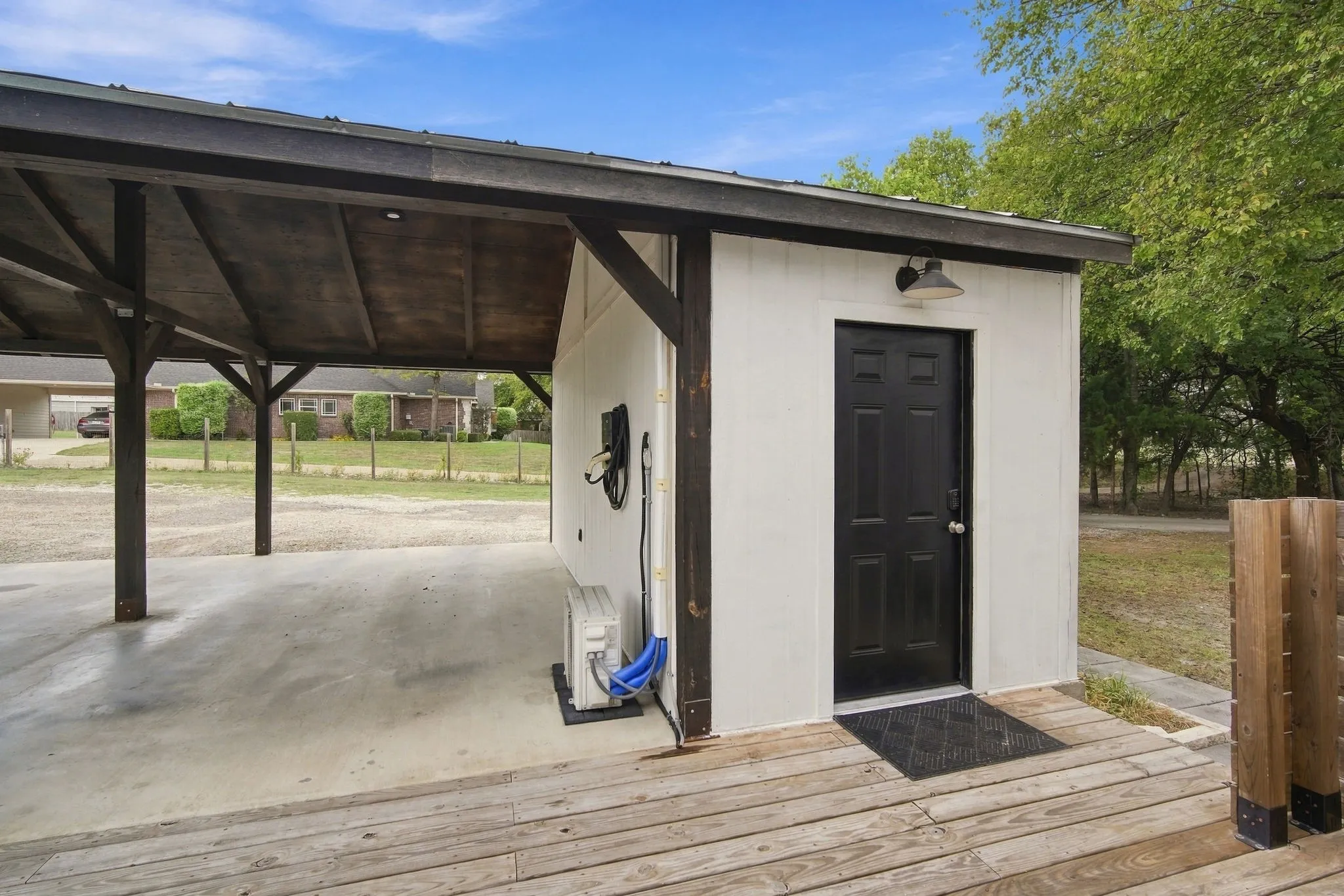 2 Car carport with small office attached