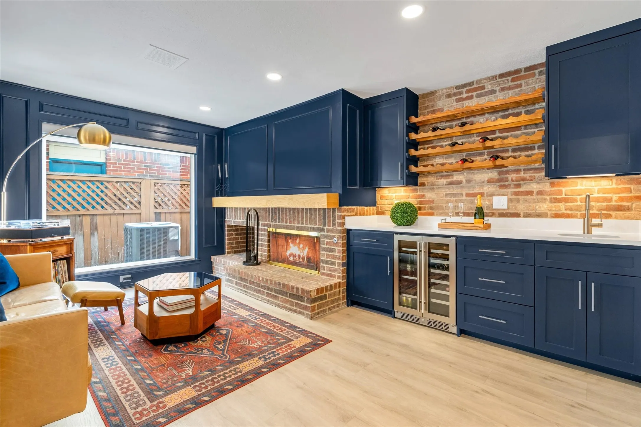 Entertainment Space with fireplace