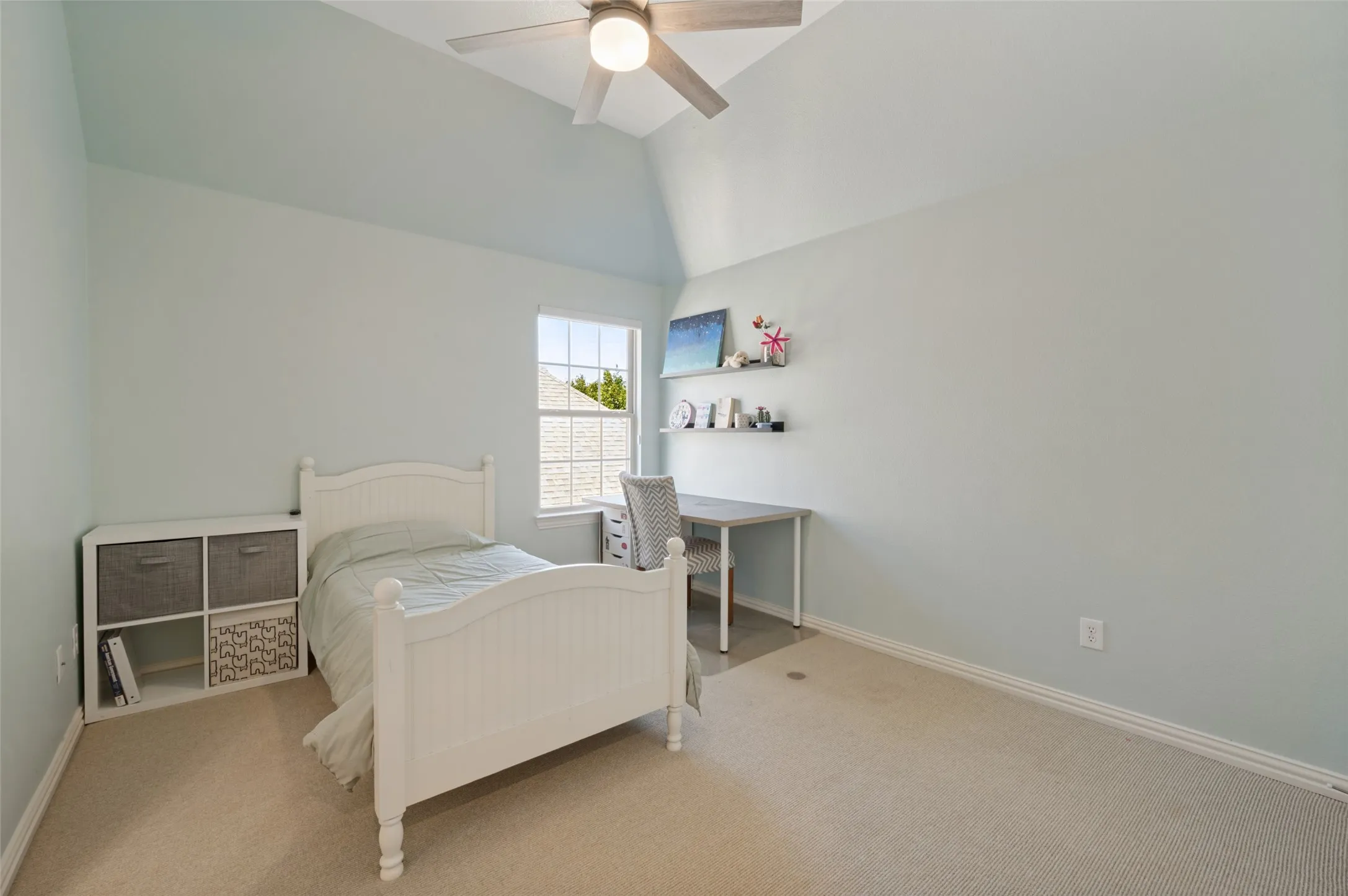 Upstairs secondary bedroom with access to a Jack and Jill bathroom.