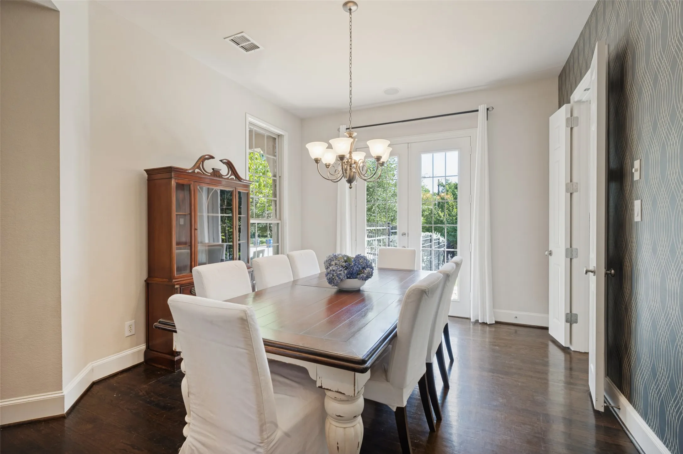 Formal dining room located just off the kitchen.