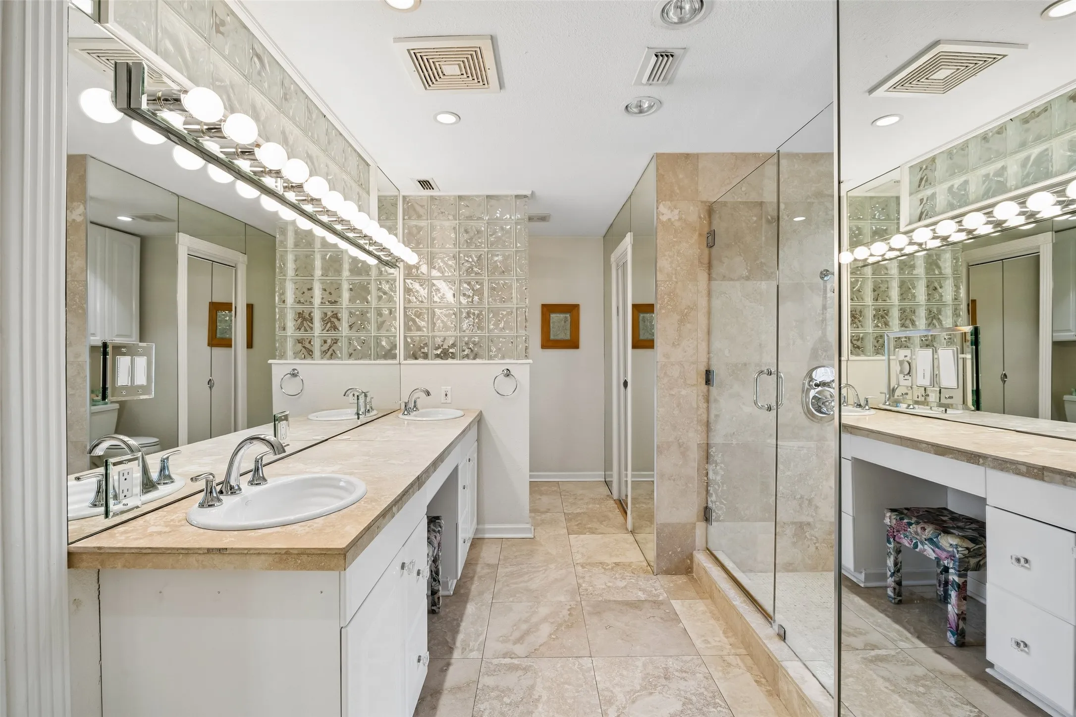 Stunning Blue Bahia Granite in Hall Bath
