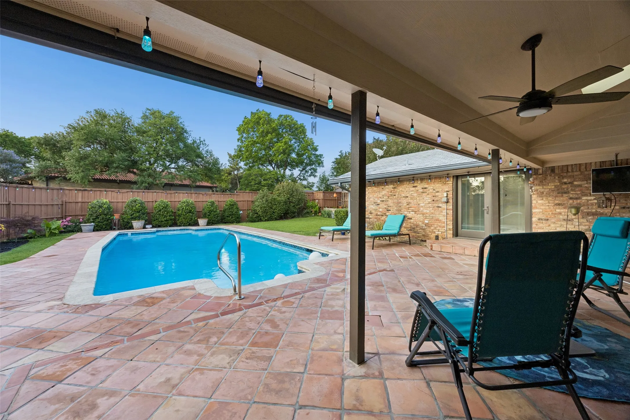 Covered Patio with Outside Mini-Split AC unit