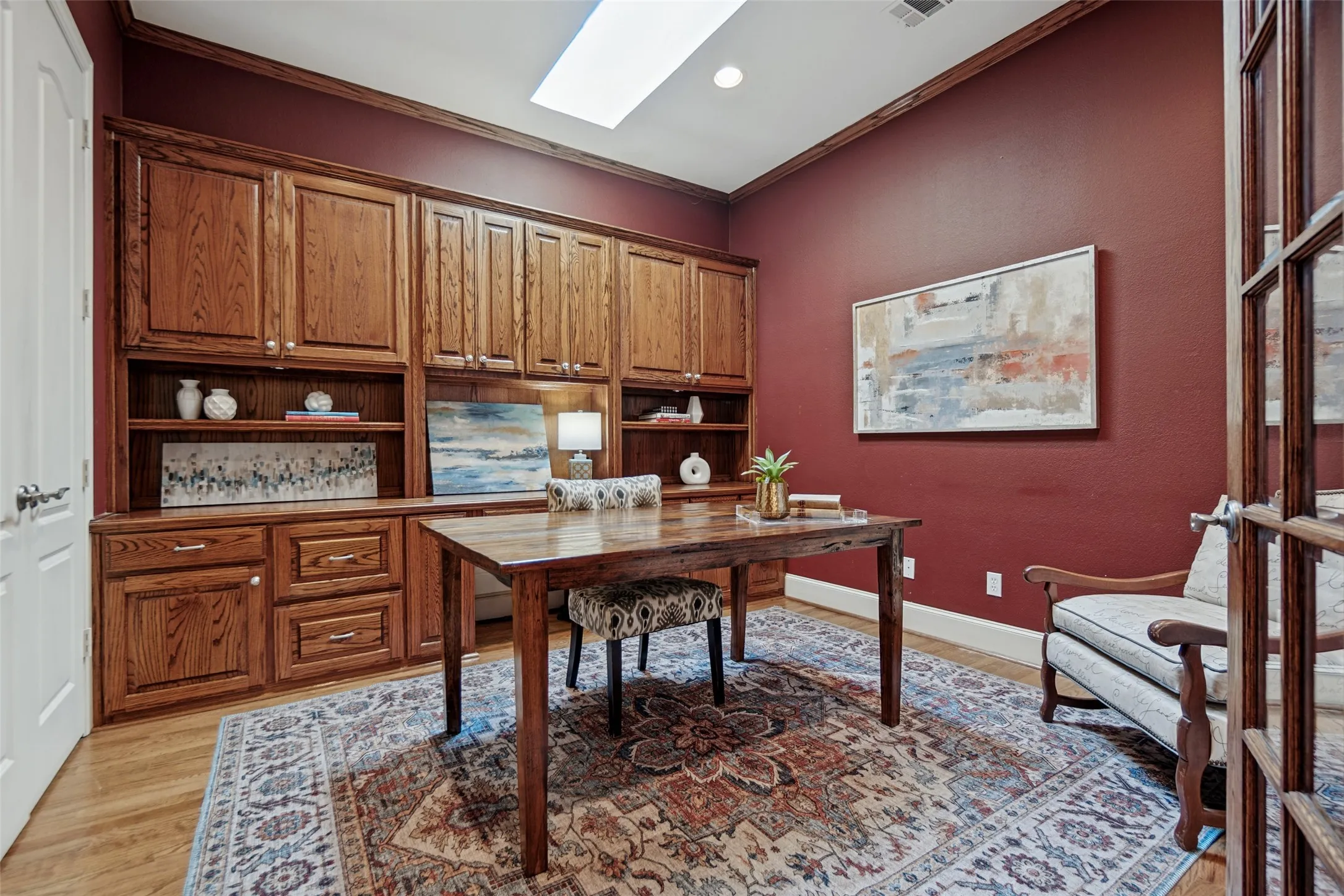 Study with built-ins and closet