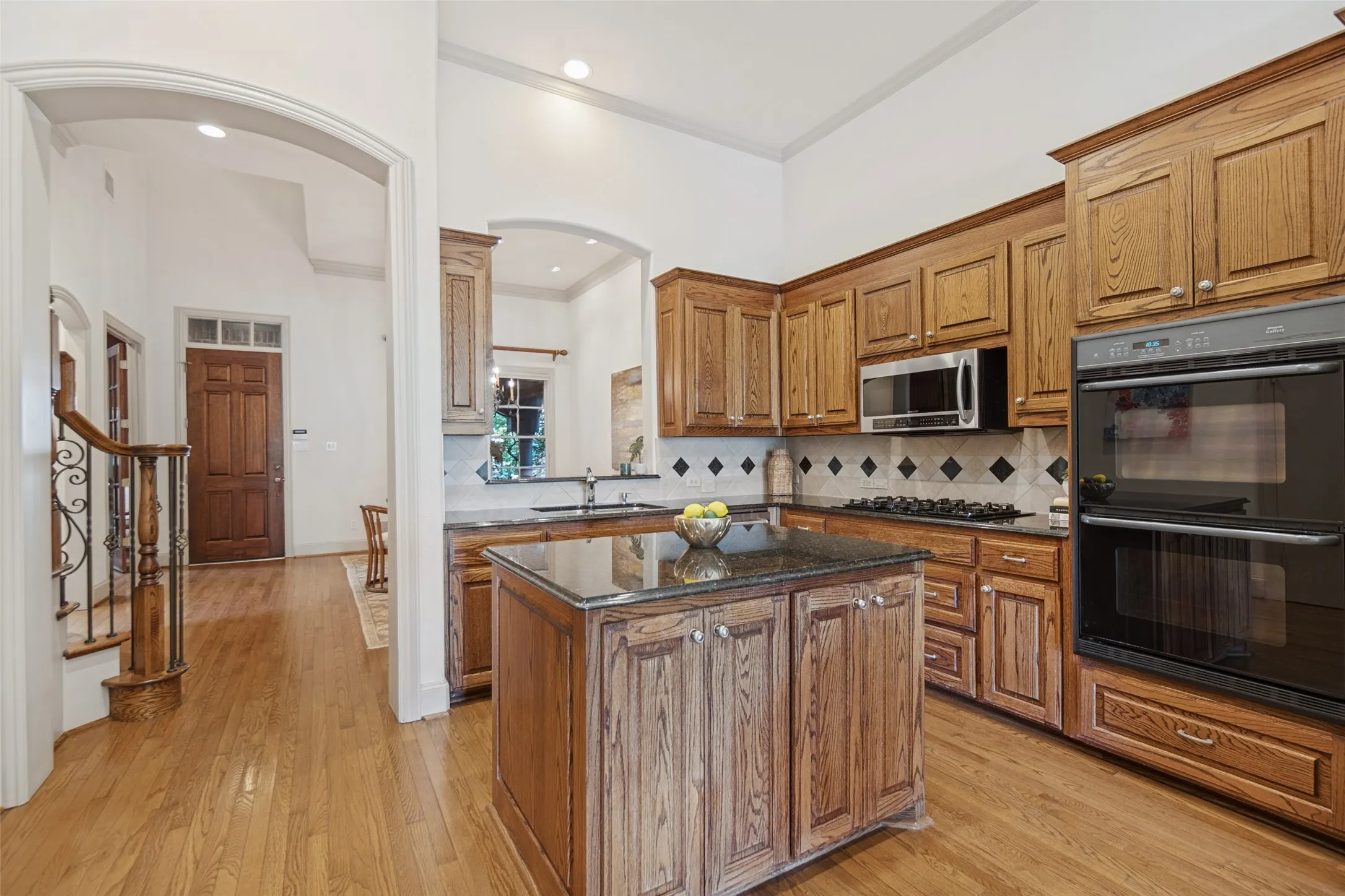 Kitchen and island