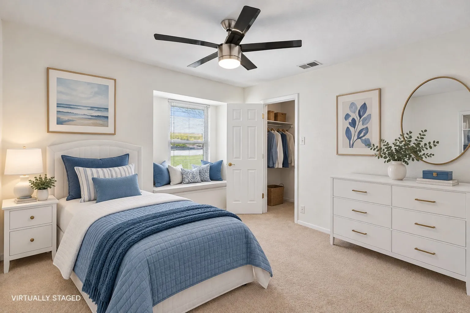 Bedroom - virtually staged