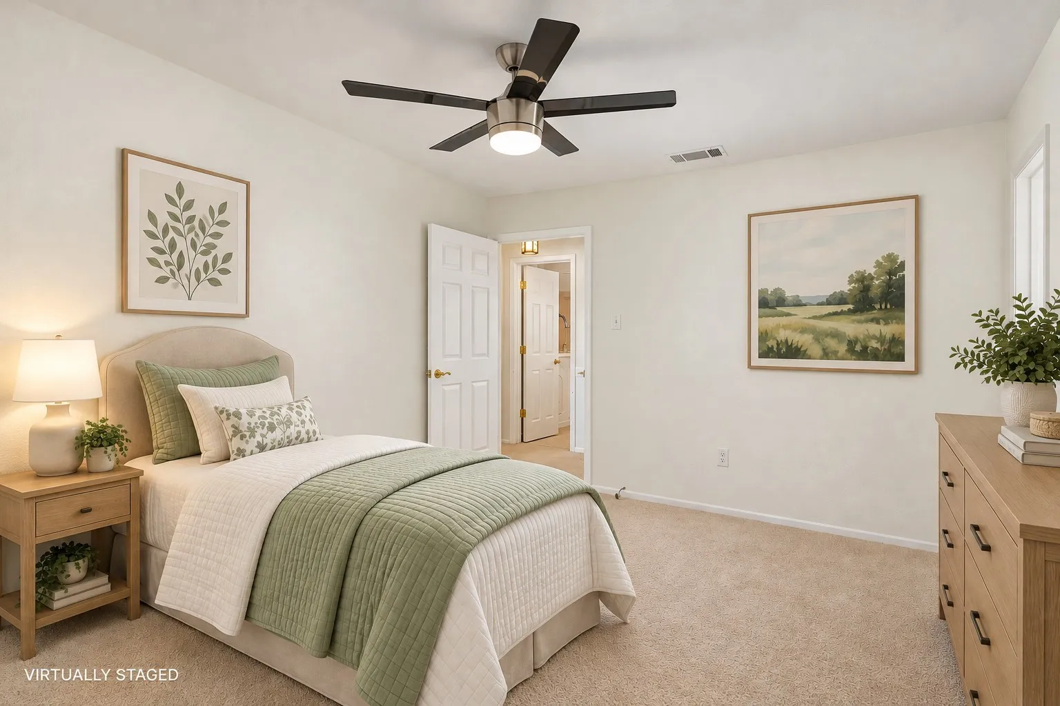 Bedroom - virtually staged