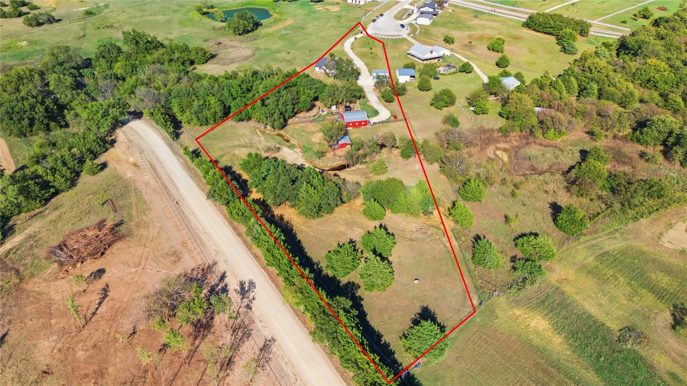 Property outlined in red.