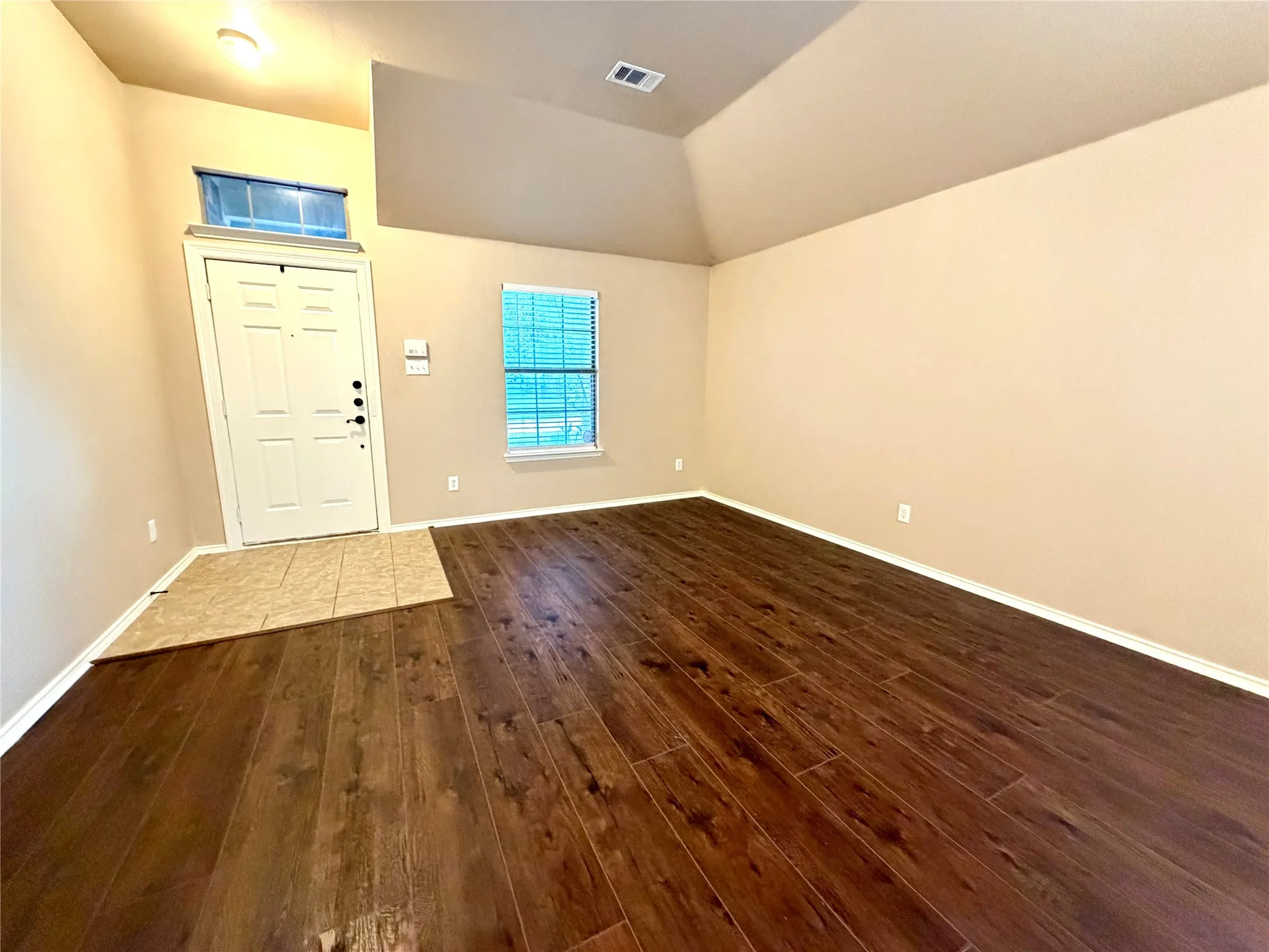 Looking back towards entry