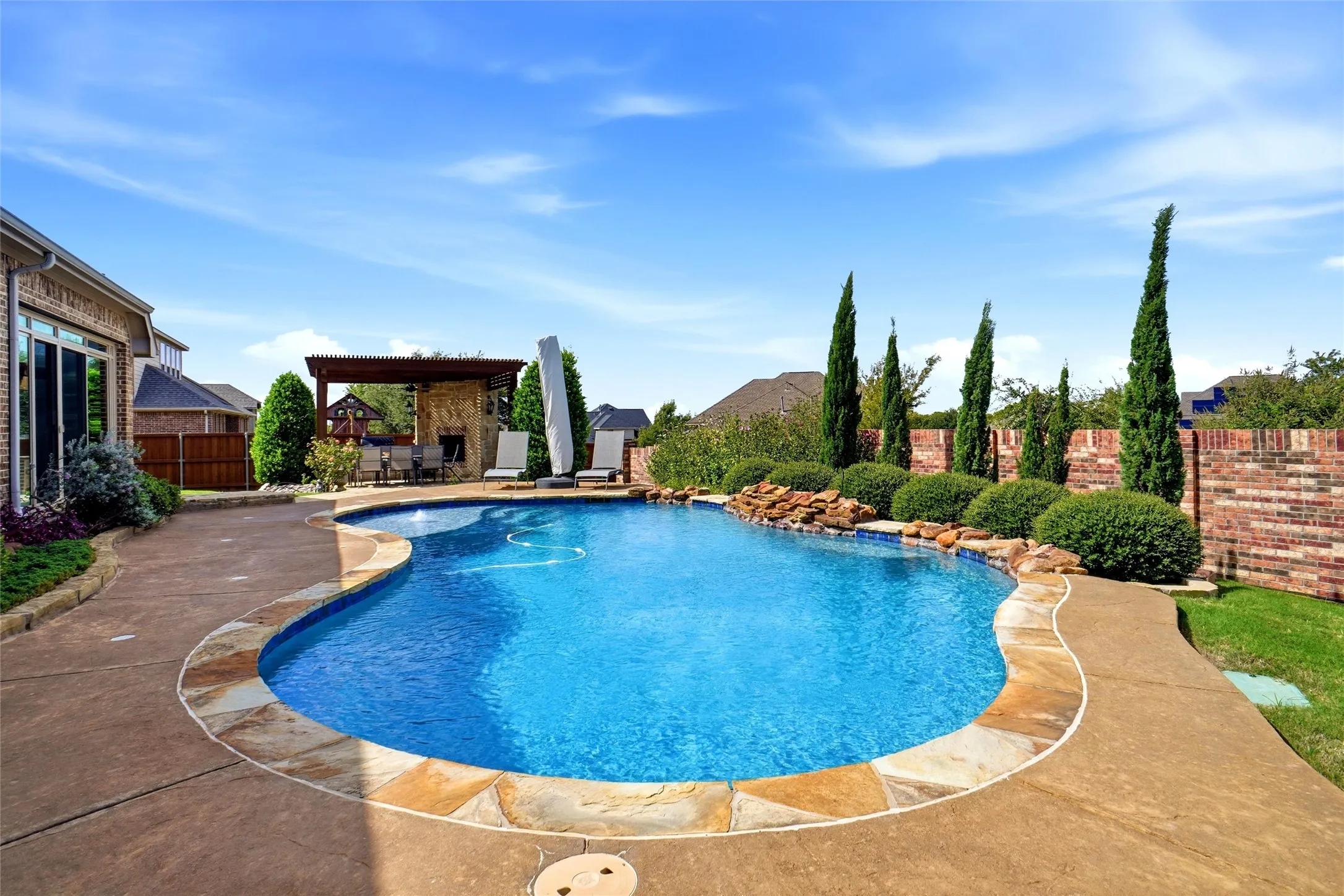 Salt water pool.