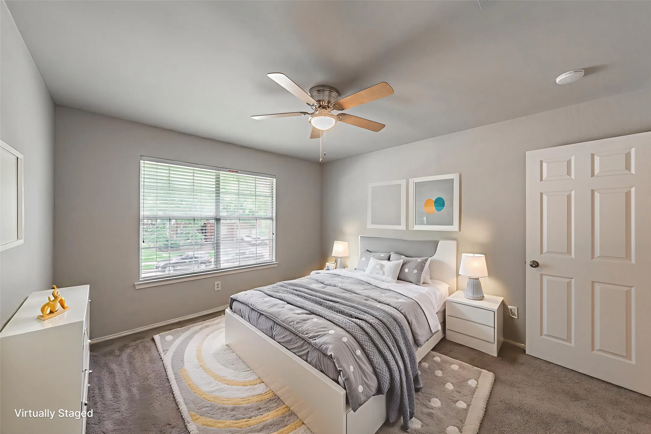Virtually staged bedroom