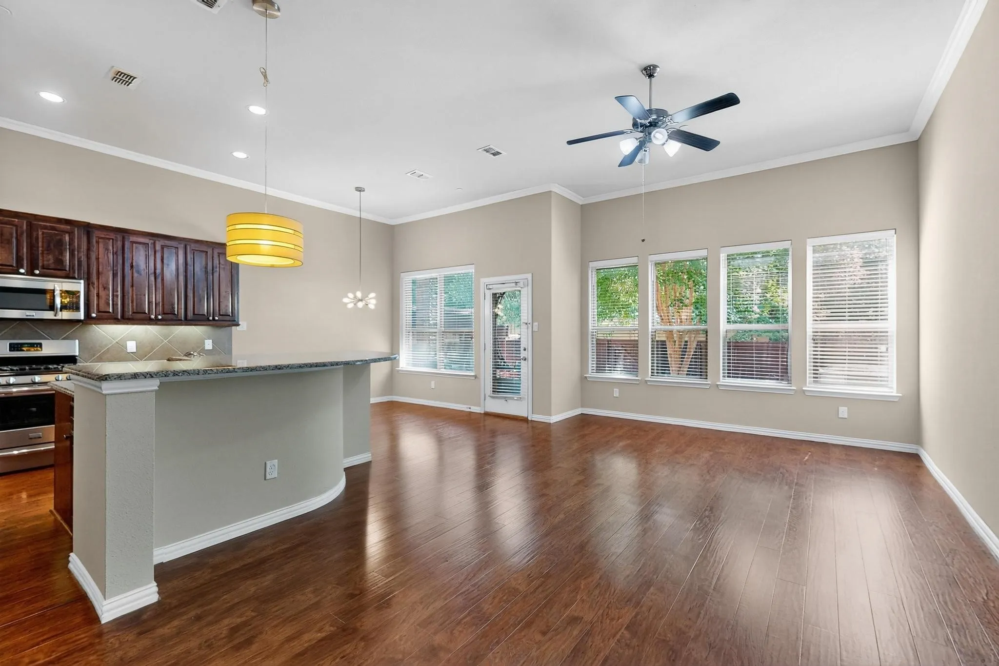 Living Area and Dining Area near Kitchen