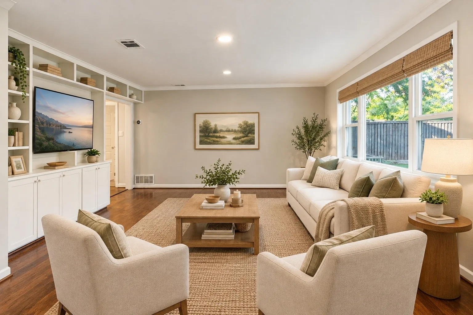 Virtually Staged Family Room