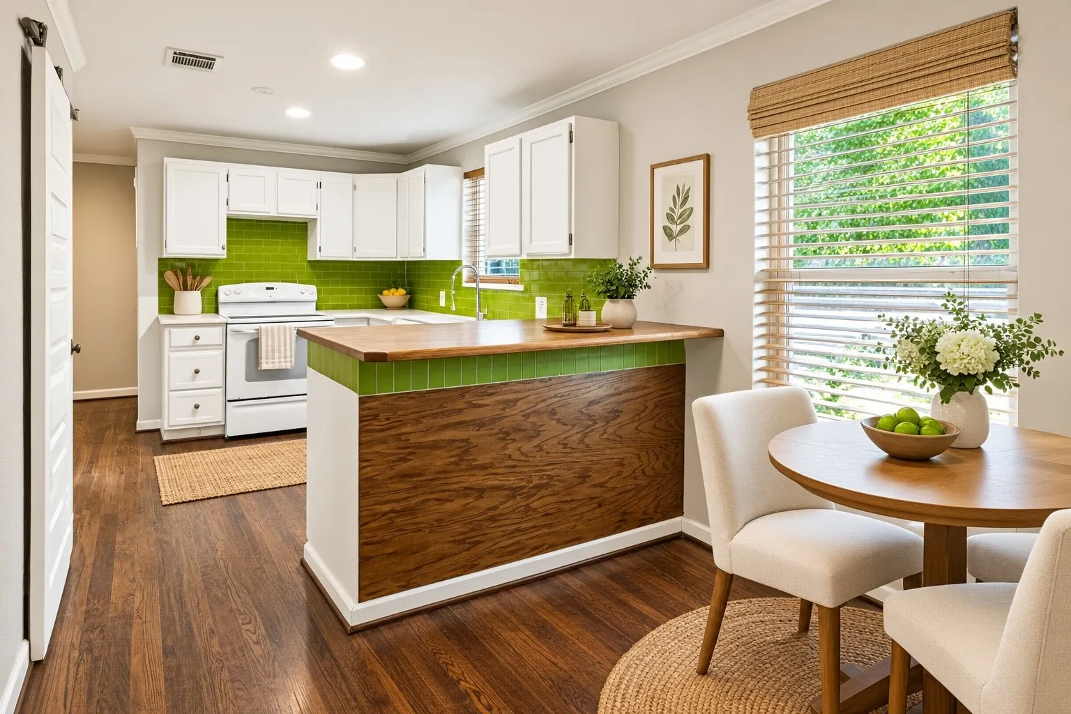 Virtually staged kitchen