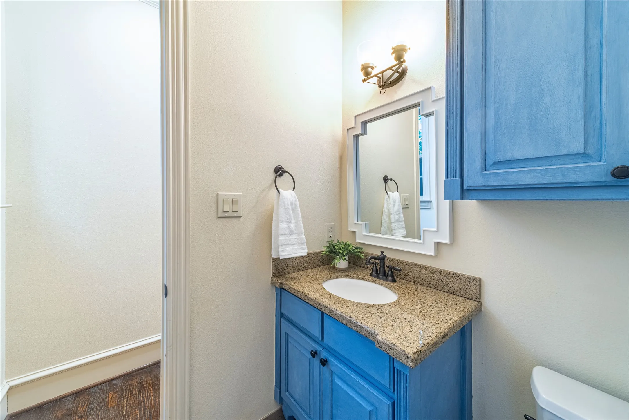 Half bath that opens to backyard