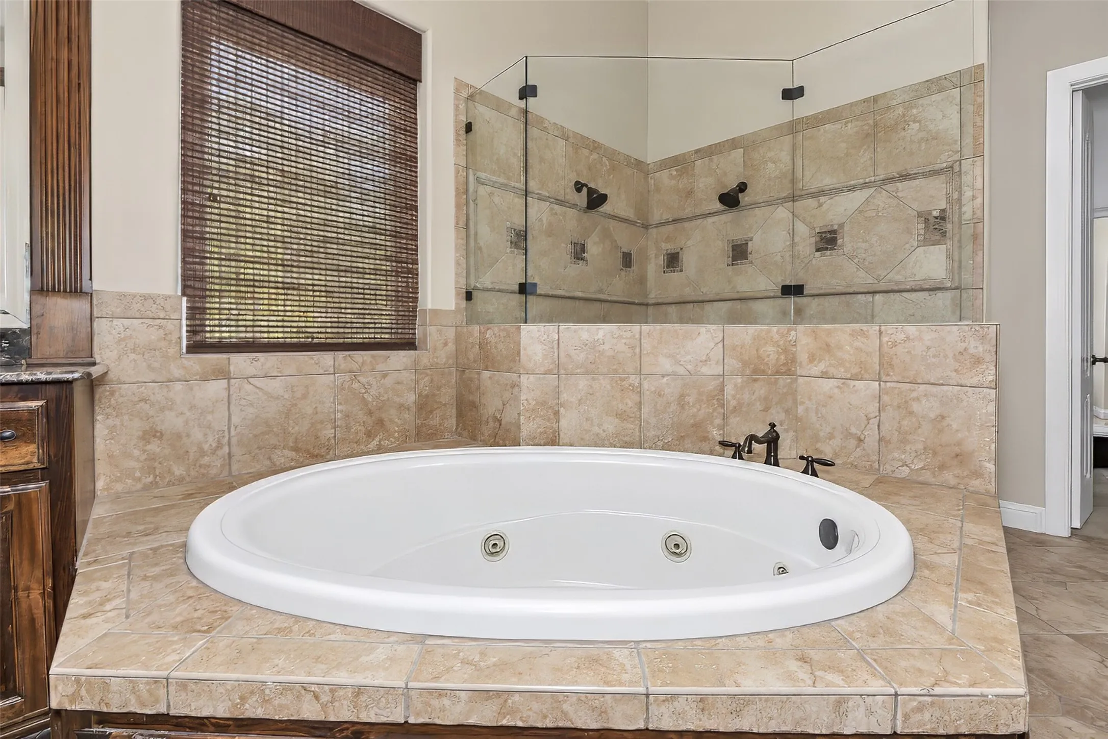Indulge in the luxury of a jetted tub.